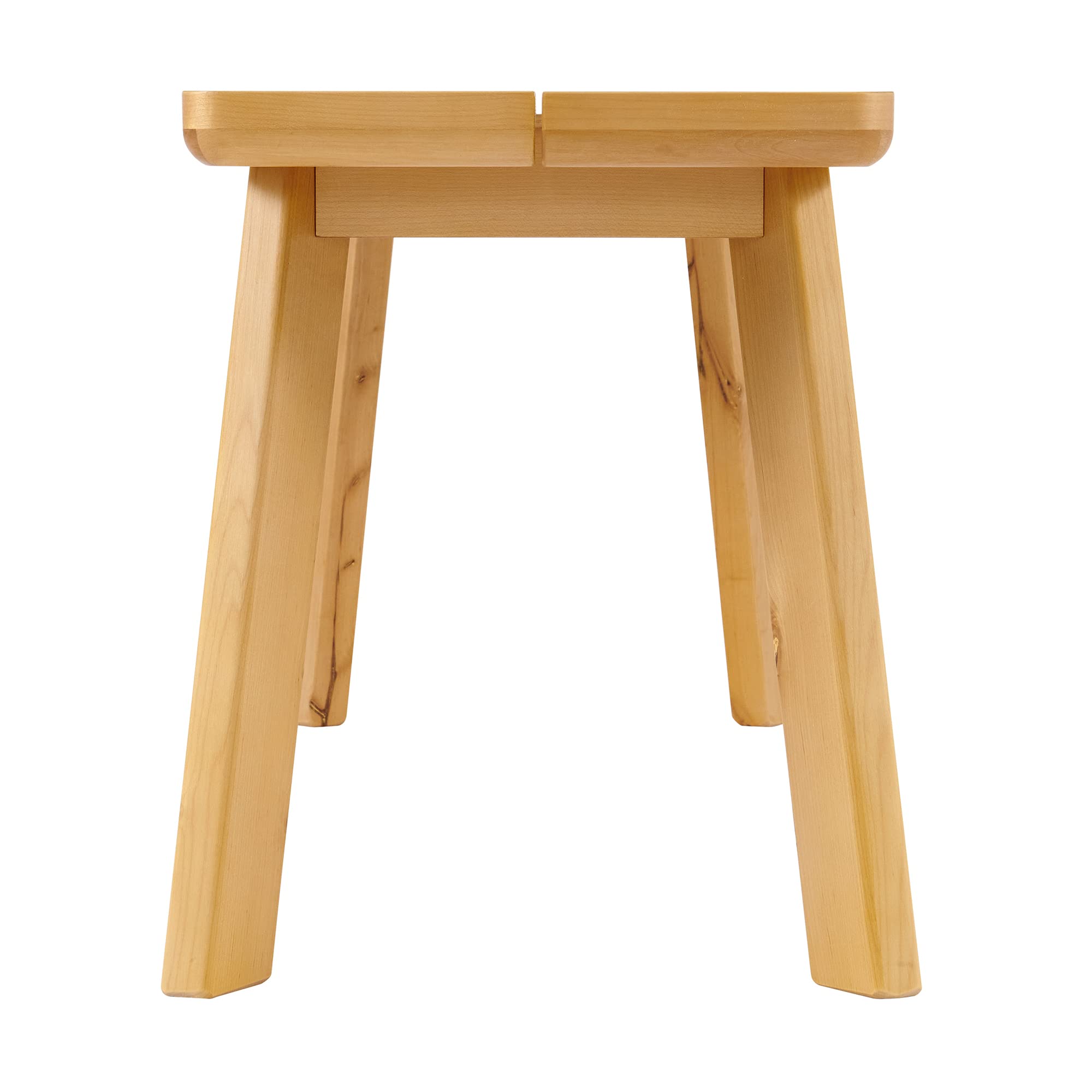 Alaterre Shelburne 48-inch Solid Wood Dining Bench with Maple Veneer Finish - 2-Seater Kitchen Bench for Dining Room, Entryway, Bedroom - Warm Natural Finish - Perfect for Farmhouse Dining, Breakfast Nook & Cozy Home Decor