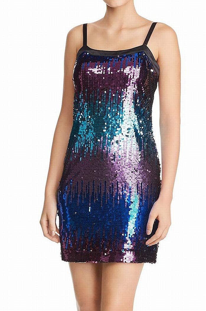 LAUNDRY BY SHELLI SEGAL Women's Sparkling Sequined Mini Dress for Party, Night Out, Cocktail & Special Occasions