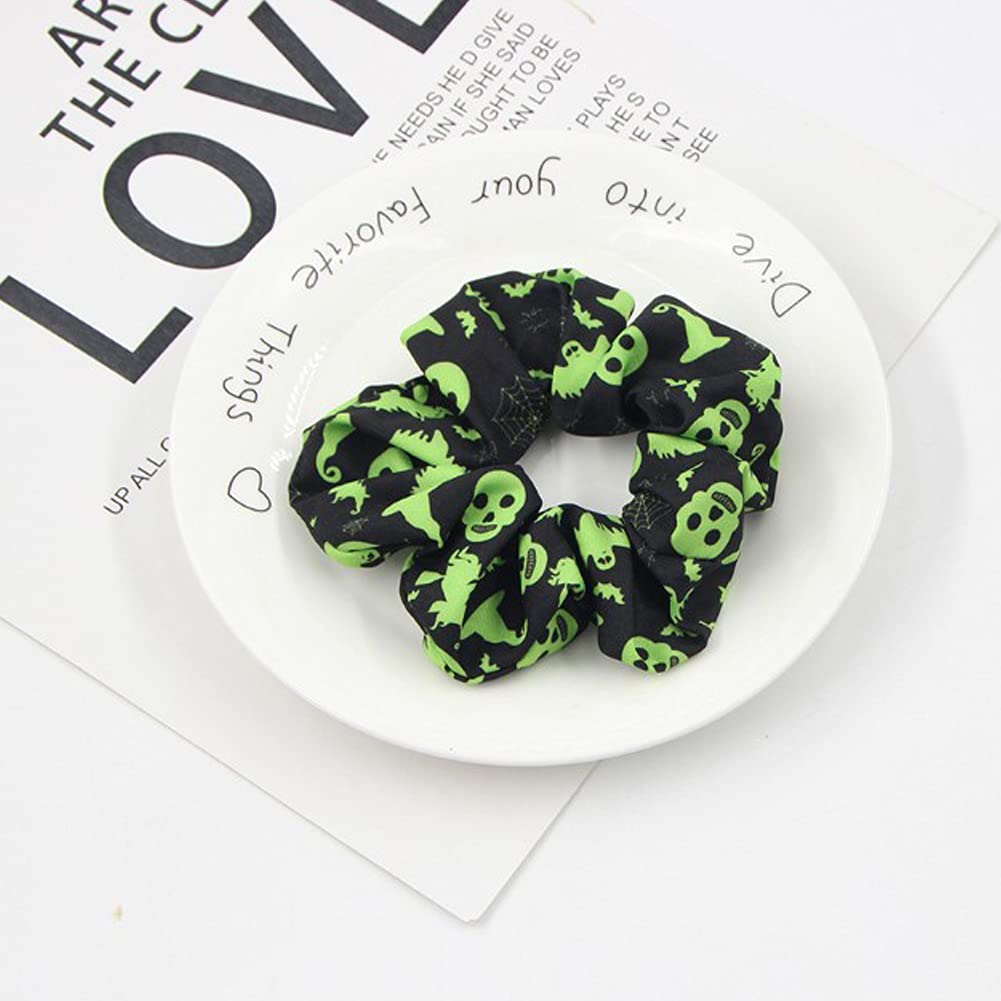 15PCS Halloween Hair Scrunchies - Elastic Ponytail Holders & Hair Bands for Women, Ladies & Girls - Cute Hair Accessories for Costumes, Parties & Everyday Use