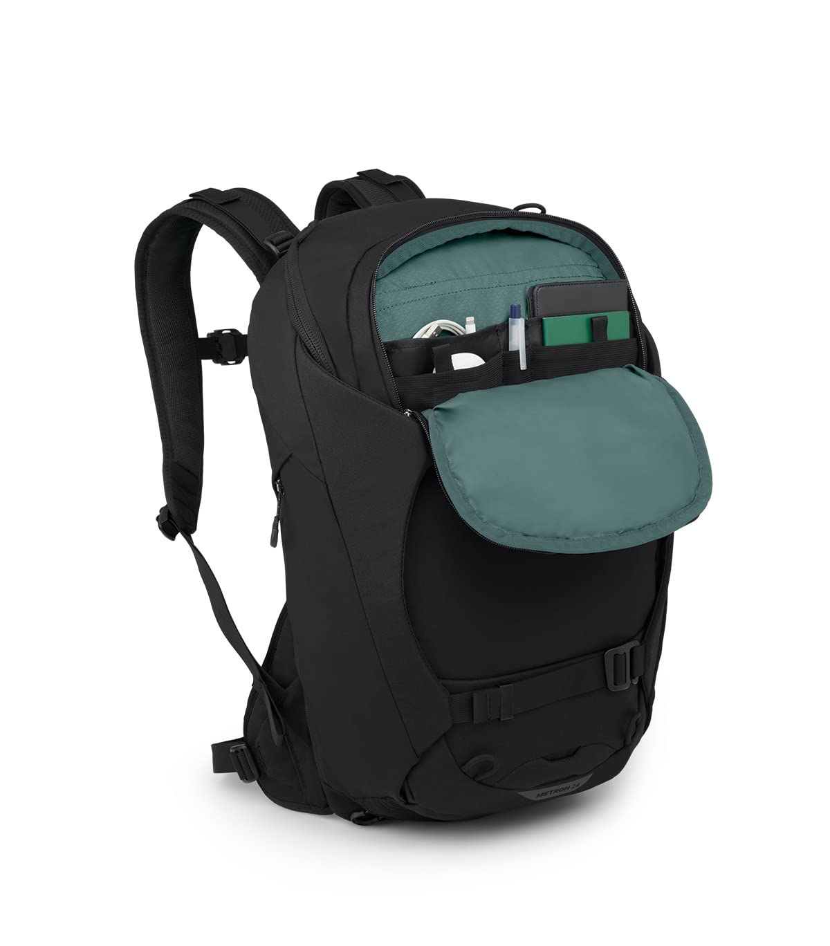 Osprey Metron 24L Commuter Laptop Backpack for Men & Women - Water-Resistant Travel & Work Backpack with Laptop Compartment - Perfect for Business, Office, College & Daily Commute (Black)