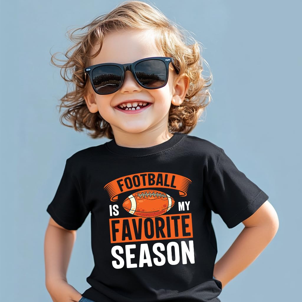 Game Day T-Shirts for Toddler Boys & Girls - Baseball & Football Themed Printed Tees (2-6T) - Perfect for Sports Events, Birthday Parties & Casual Wear