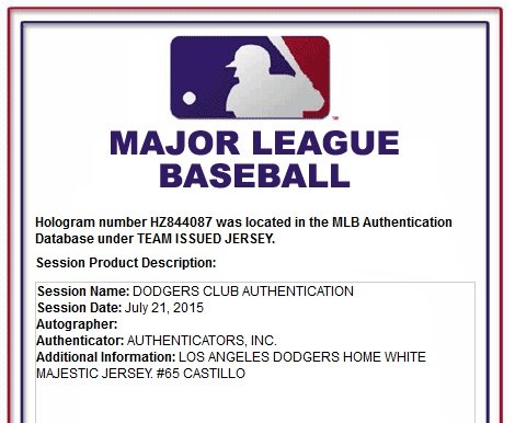 Authentic Wilkin Castillo #65 Los Angeles Dodgers 2013 Home White MLB Jersey - Official Team Issue for Fans & Collectors - Perfect for Game Day, Sports Events, and Memorabilia Display