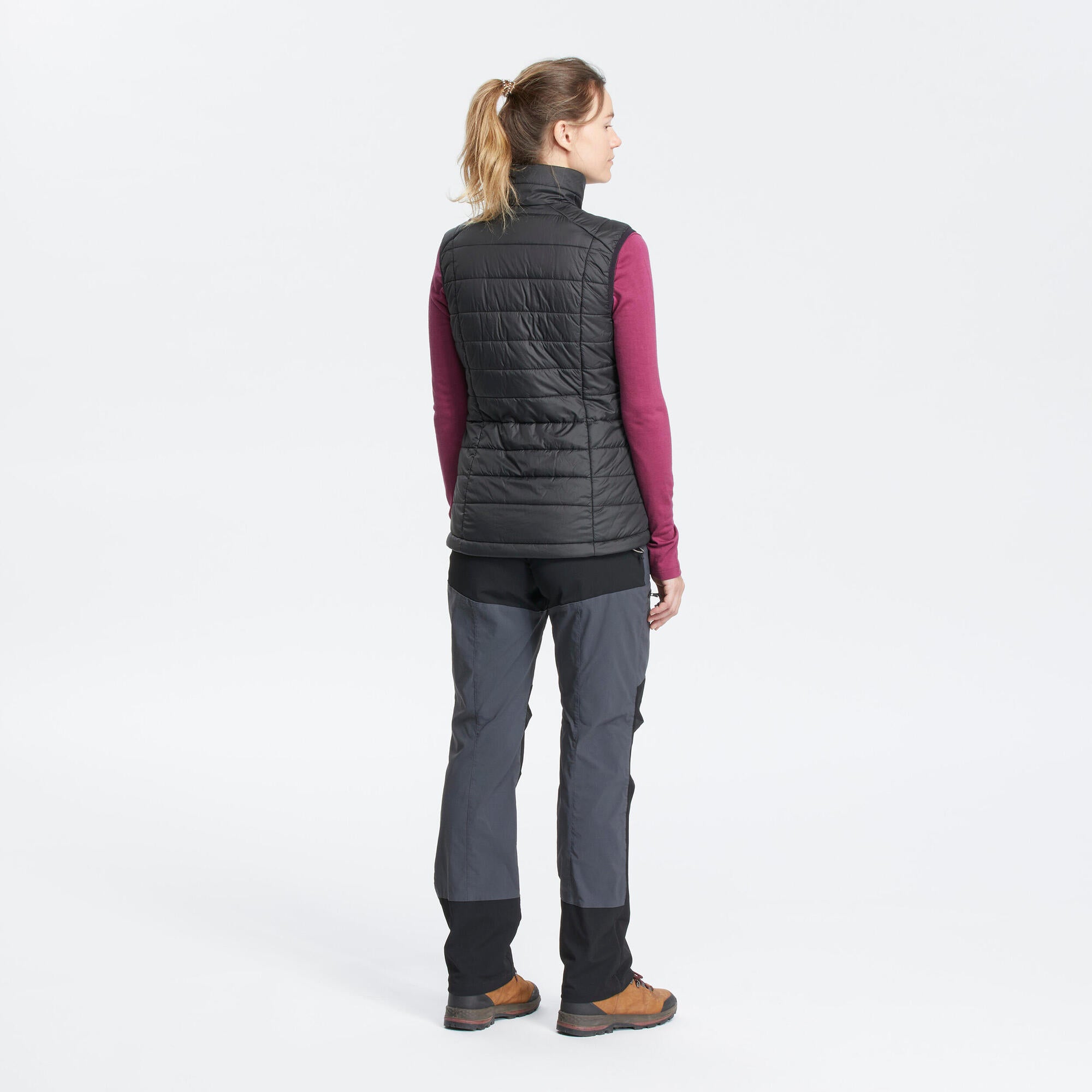 Forclaz Women's MT100 Lightweight Synthetic Insulated Vest for Hiking, Camping & Outdoor Activities