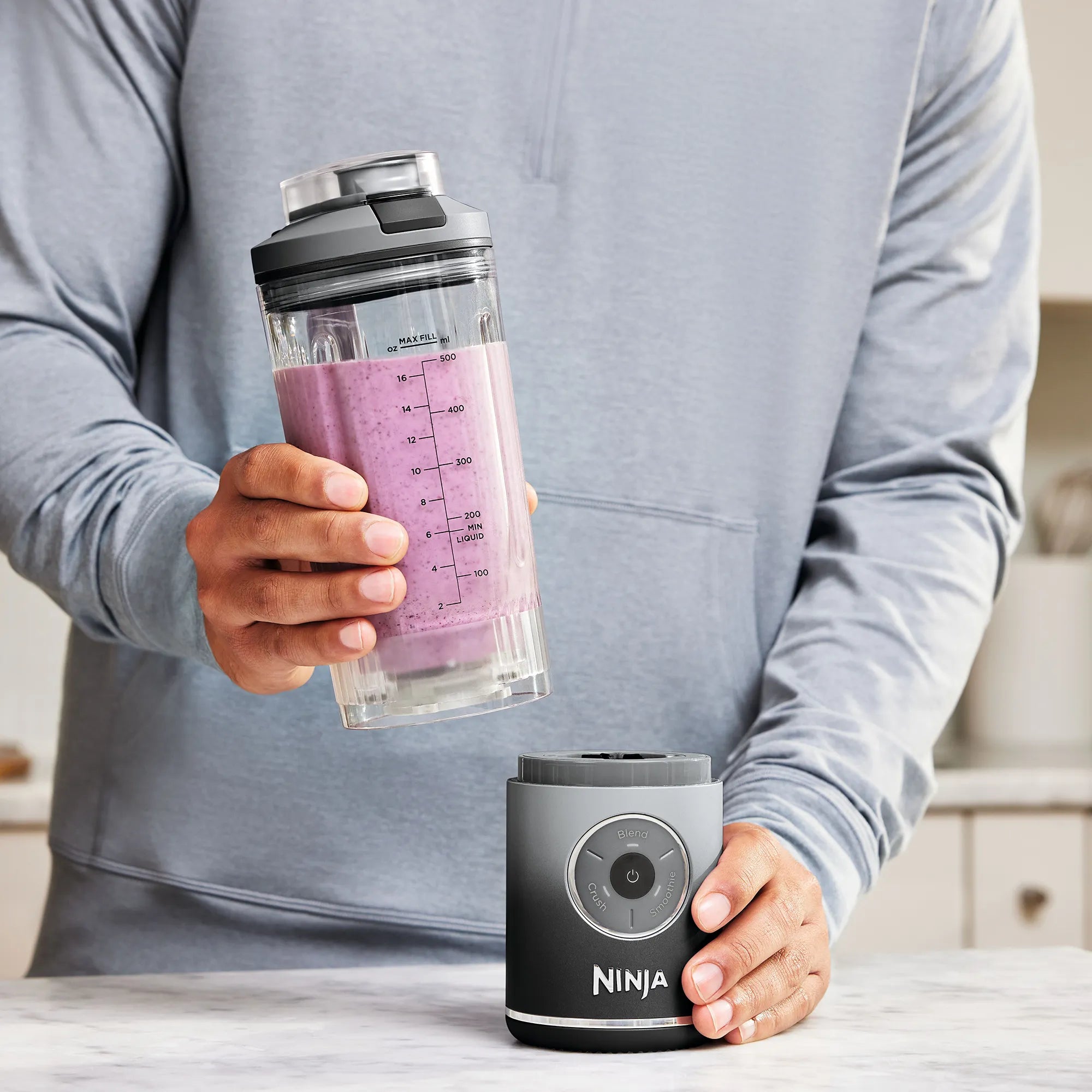 Ninja Blast Max Cordless Portable Blender - Powerful 1000W Motor, 20oz Travel Cup, USB Rechargeable for Smoothies, Protein Shakes & Meal Prep - Perfect for Gym, Office & Outdoor Adventures