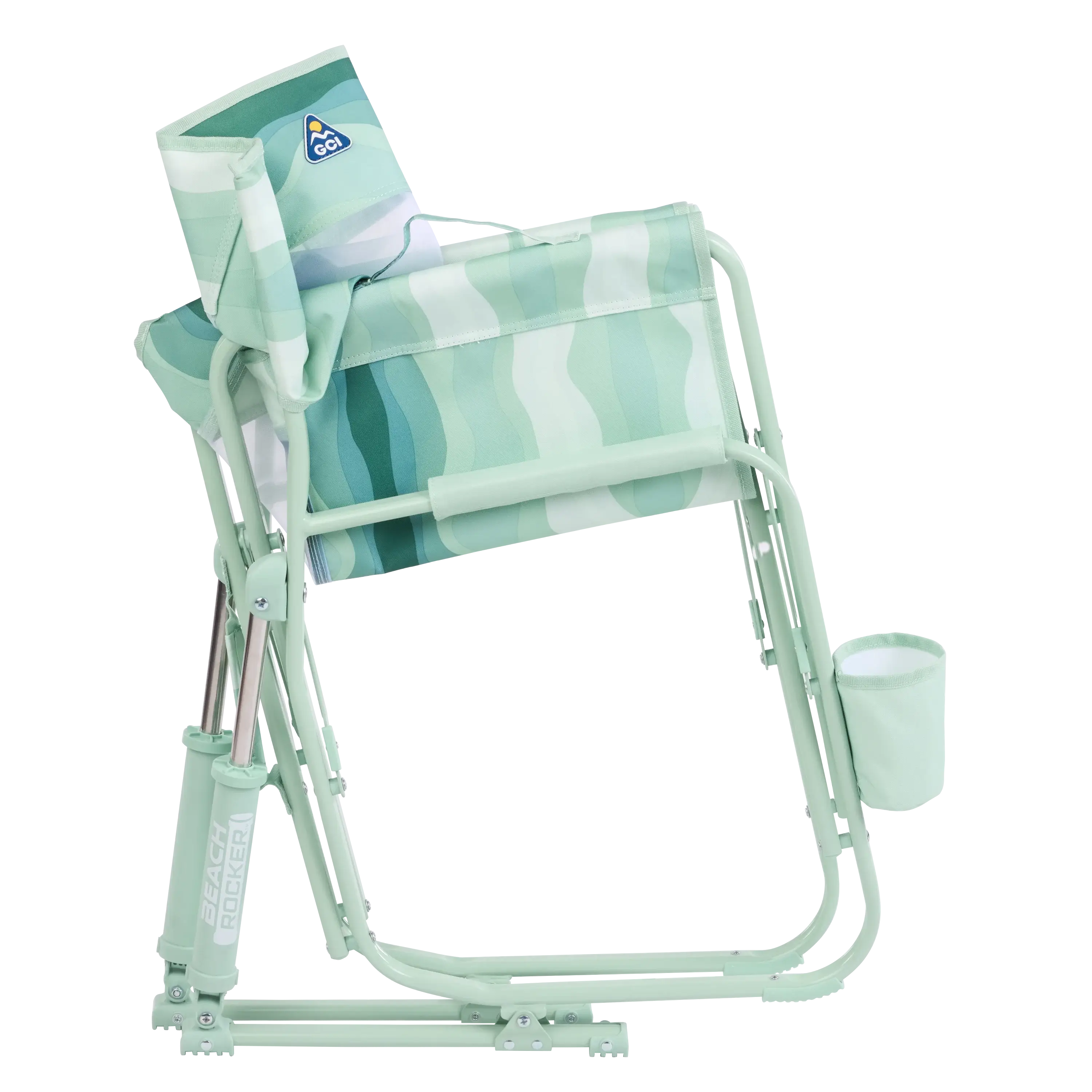 Premium Folding Beach Rocker Chair - Portable & Lightweight for Outdoor Relaxation at Beach, Pool, Camping, and Backyard