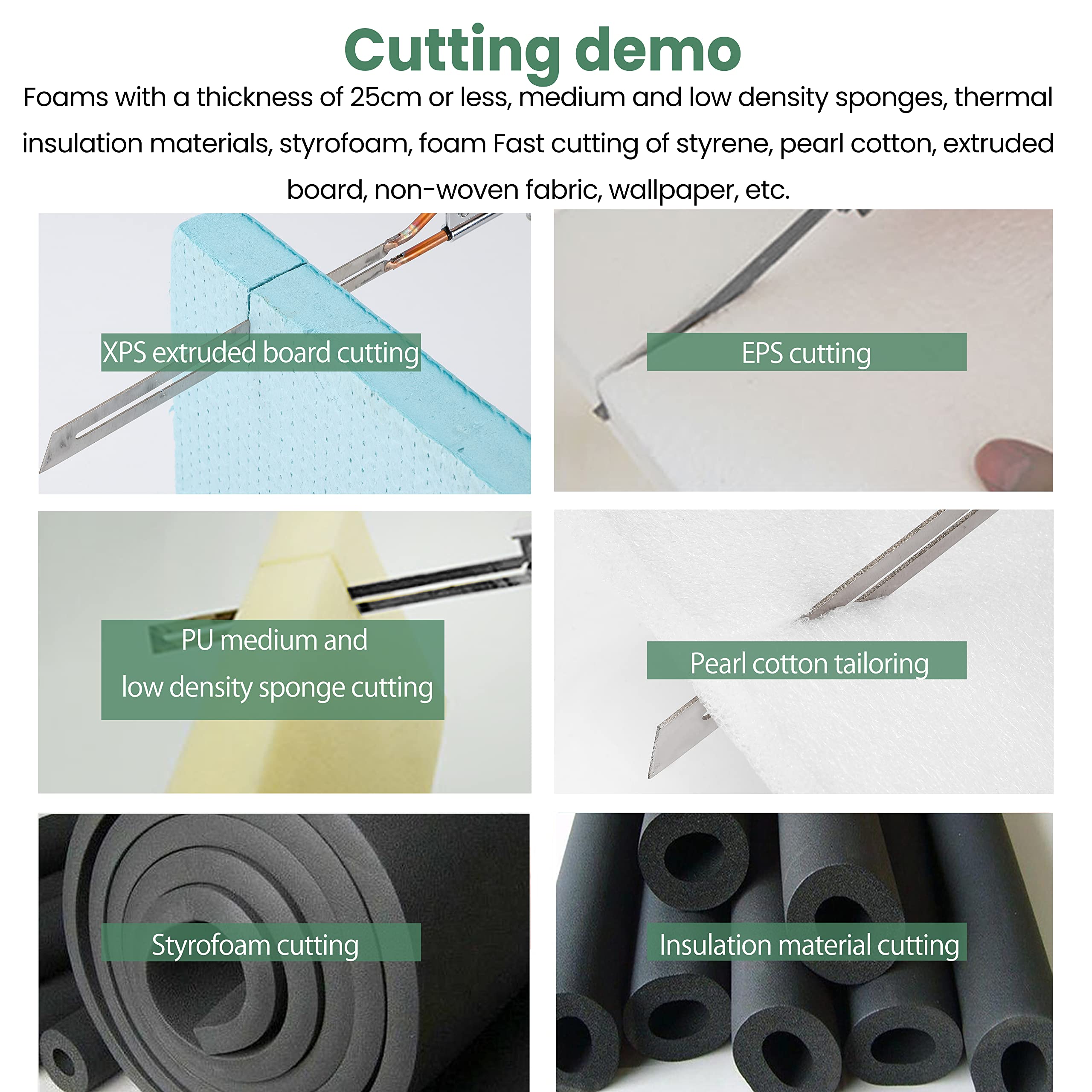 Huanyu 100W Professional Electric Foam Cutter Kit - 600°C Hot Knife for Styrofoam, Sponge & Rope Cutting - DIY Sculpture Tool with Straight 5cm Blade & Carrying Case (110V) - Perfect for Arts & Crafts, Model Making, and Home Decoration Projects