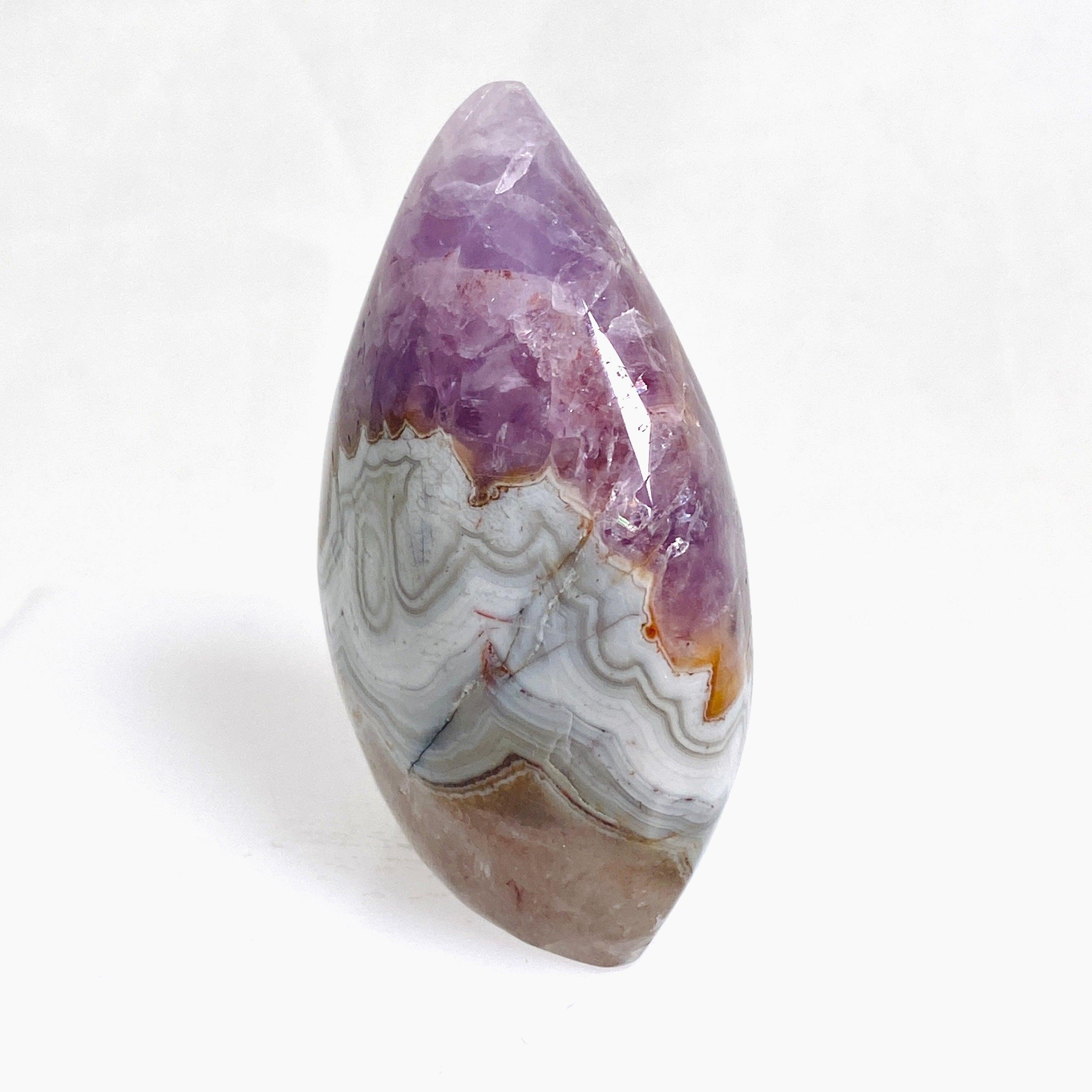 Natural Amethyst Agate Freeform Stone - AAF 02 | Healing Crystal for Meditation, Yoga & Home Decor | Unique Raw Gemstone for Spiritual Energy & Chakra Balancing