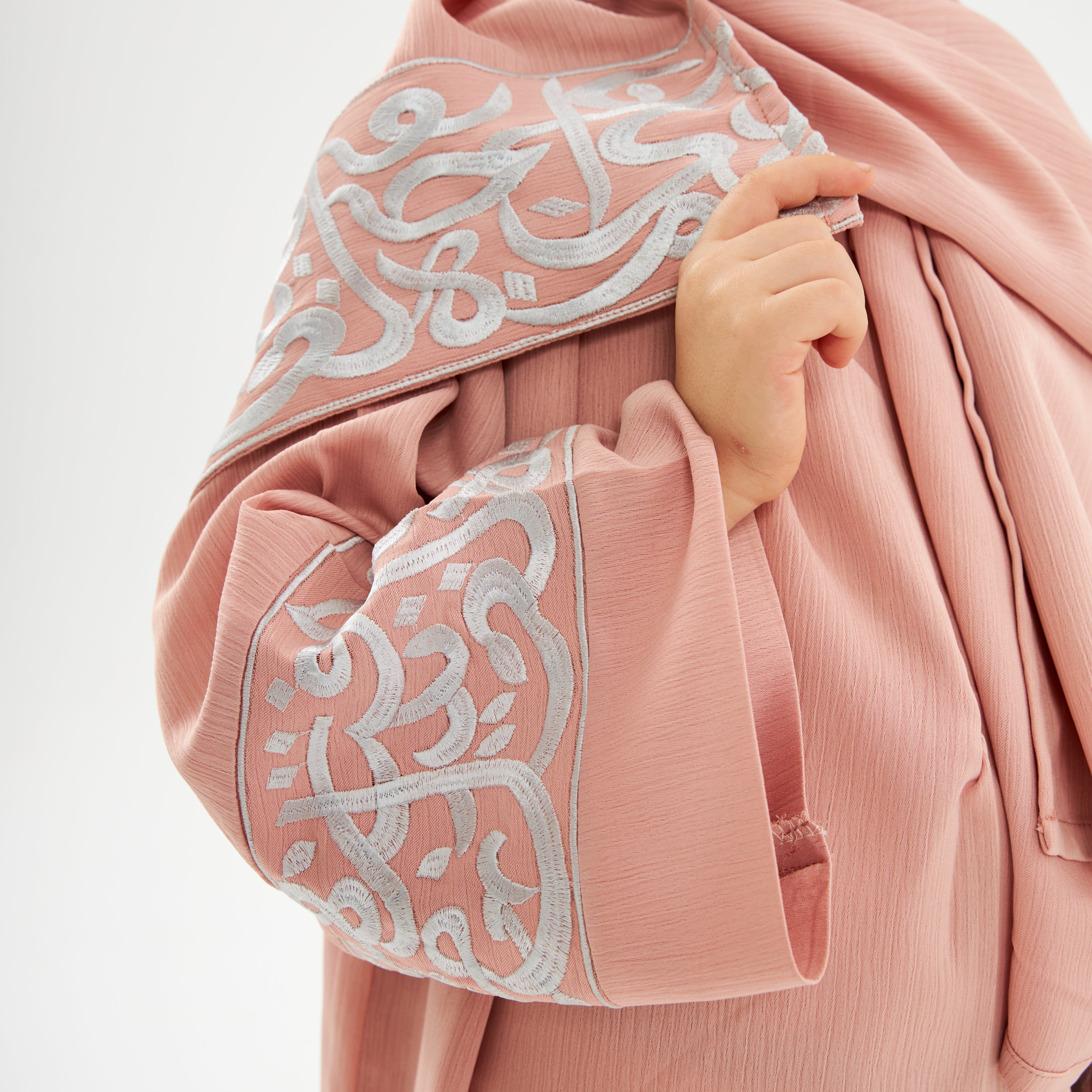 Pink Layali Prayer Abaya for Kids - Islamic Prayer Dress for Girls - Comfortable & Modest Islamic Wear - Perfect for Mosque, Eid, Ramadan & Daily Prayers