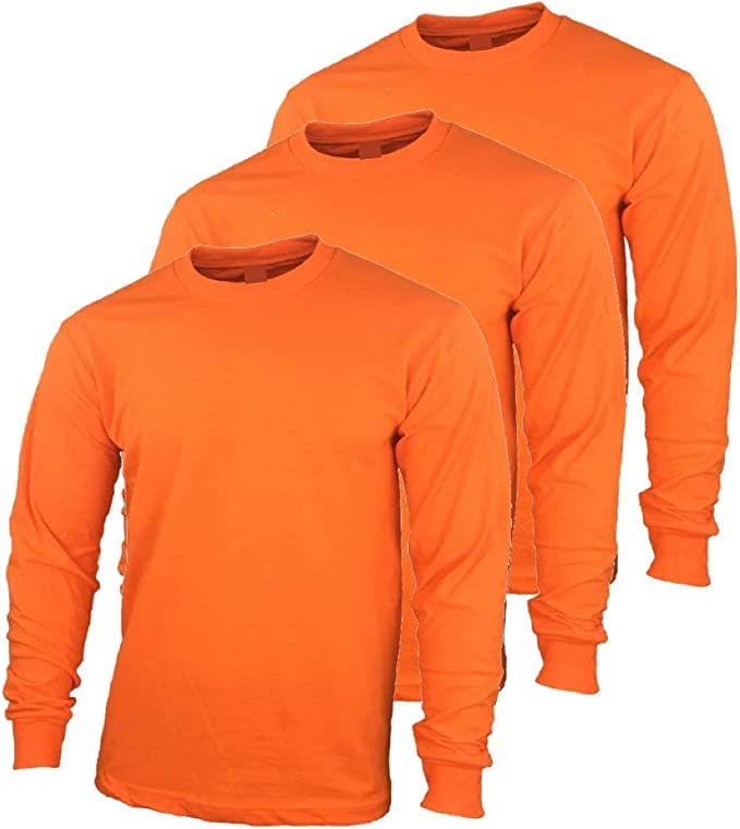Safety Orange (3pk) - Long Sleeve N/Hood