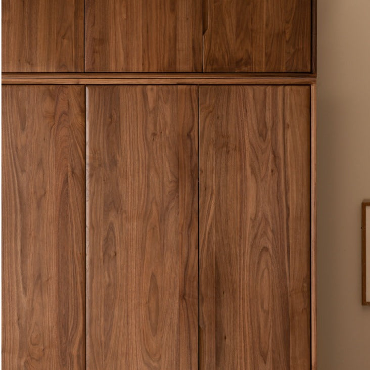 Solid Black Walnut Wood Large Wardrobe - Spacious Closet Organizer for Bedroom, Walk-in Closet & Master Suite Storage