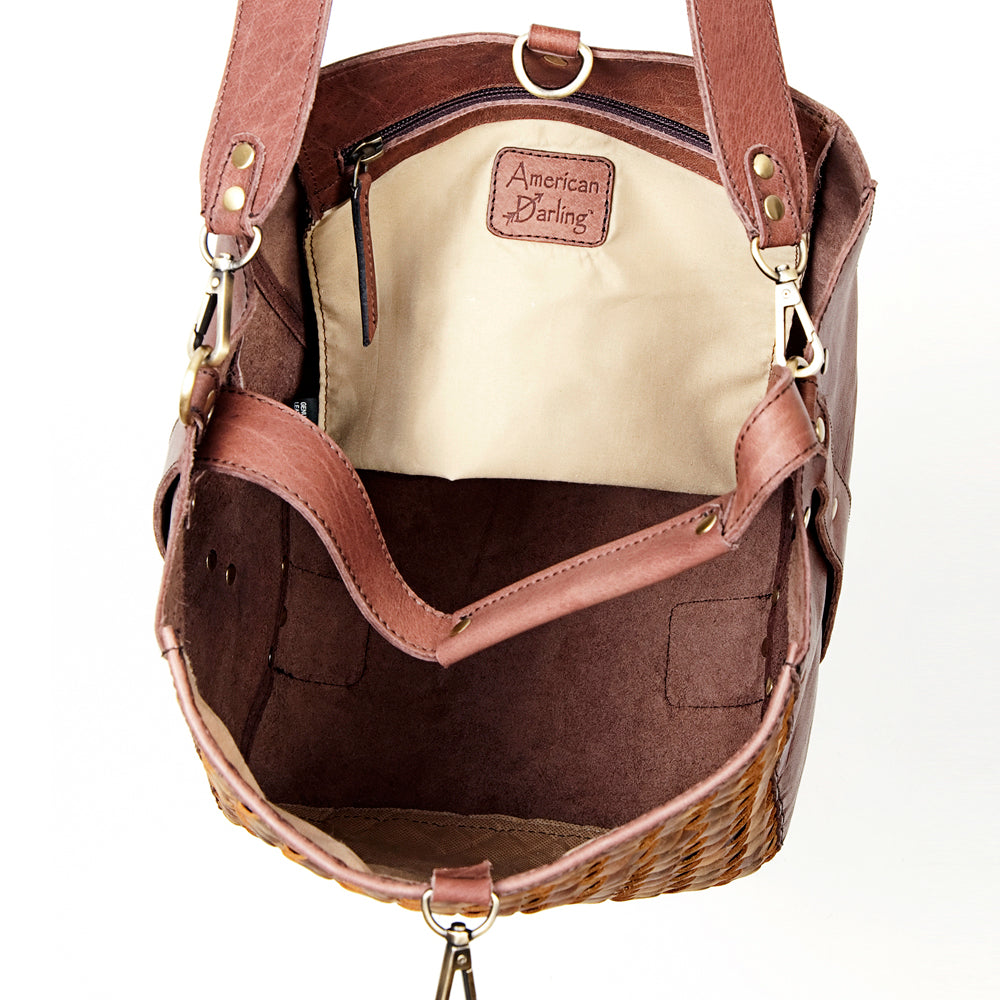 American Darling ADBGI120A Genuine Leather Tote Bag for Women - Western Style Handbag Purse - Perfect for Work, Travel & Everyday Use