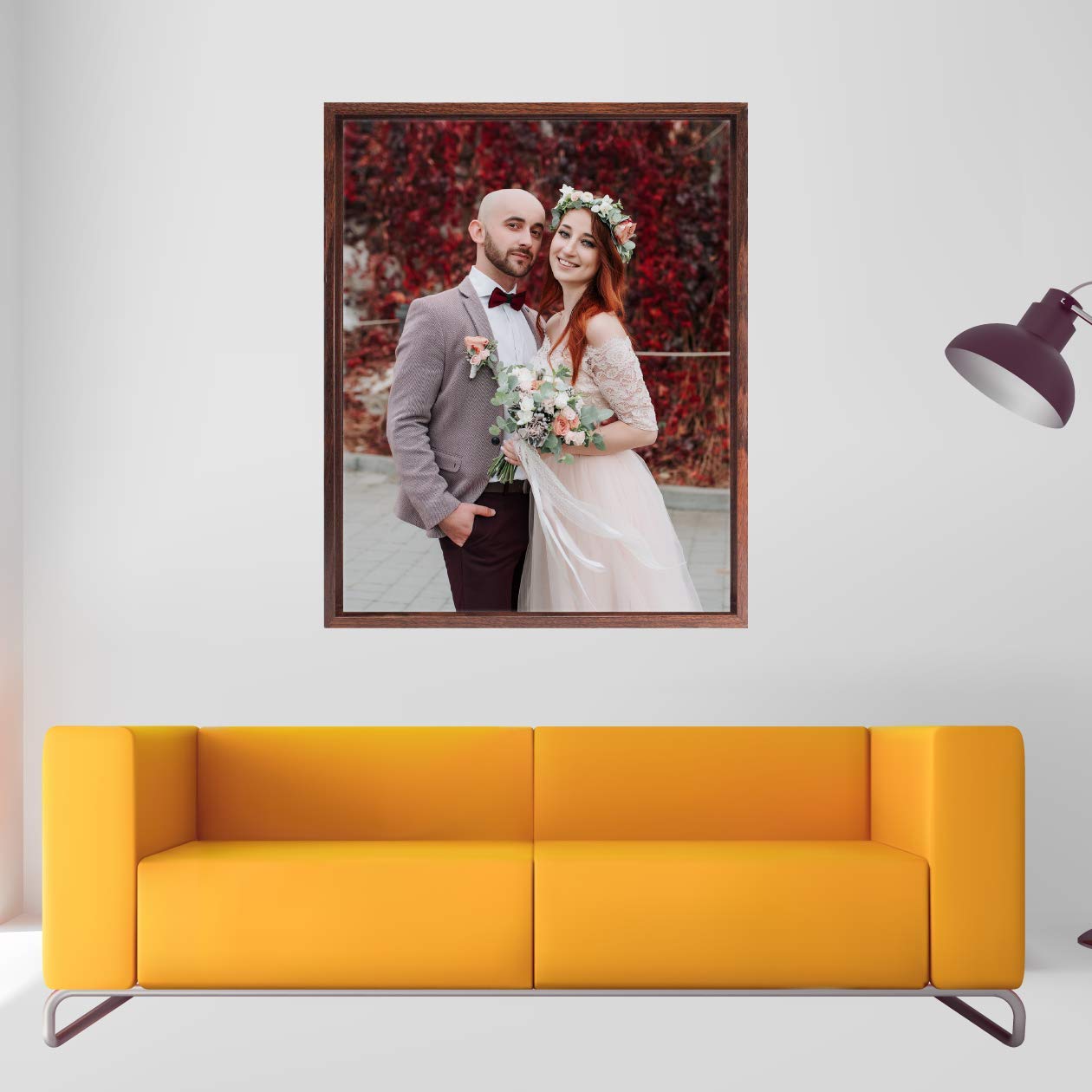 Dark Brown 12x18 Canvas Floating Frame - 1-1/4 Inch Deep Picture Frame for Wall Art, Paintings & Decor | Perfect for Living Room, Bedroom & Office Display