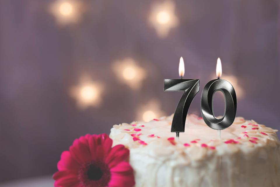 70th Birthday Candles Black - Number 70 Cake Topper for Birthday Party Decorations - Perfect for Milestone Celebrations, Retirement Parties & Anniversary Decor