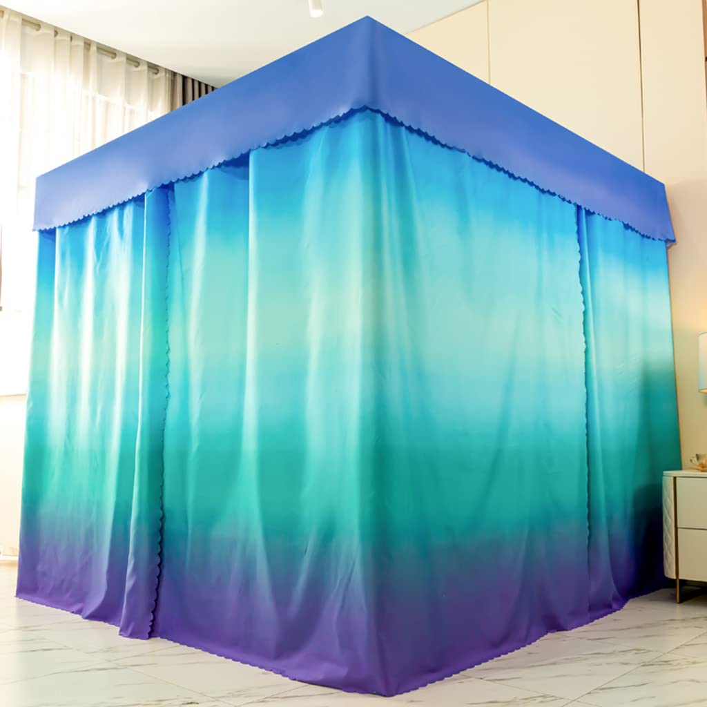 Obokidly Luxurious 4 Corner Post Windproof Bed Canopy - Elegant Bed Curtain Netting for Girls, Boys, Teens & Women (King Size, Multi-Color) | Perfect for Bedroom Decor, Princess-Themed Rooms & Cozy Sleep Retreats