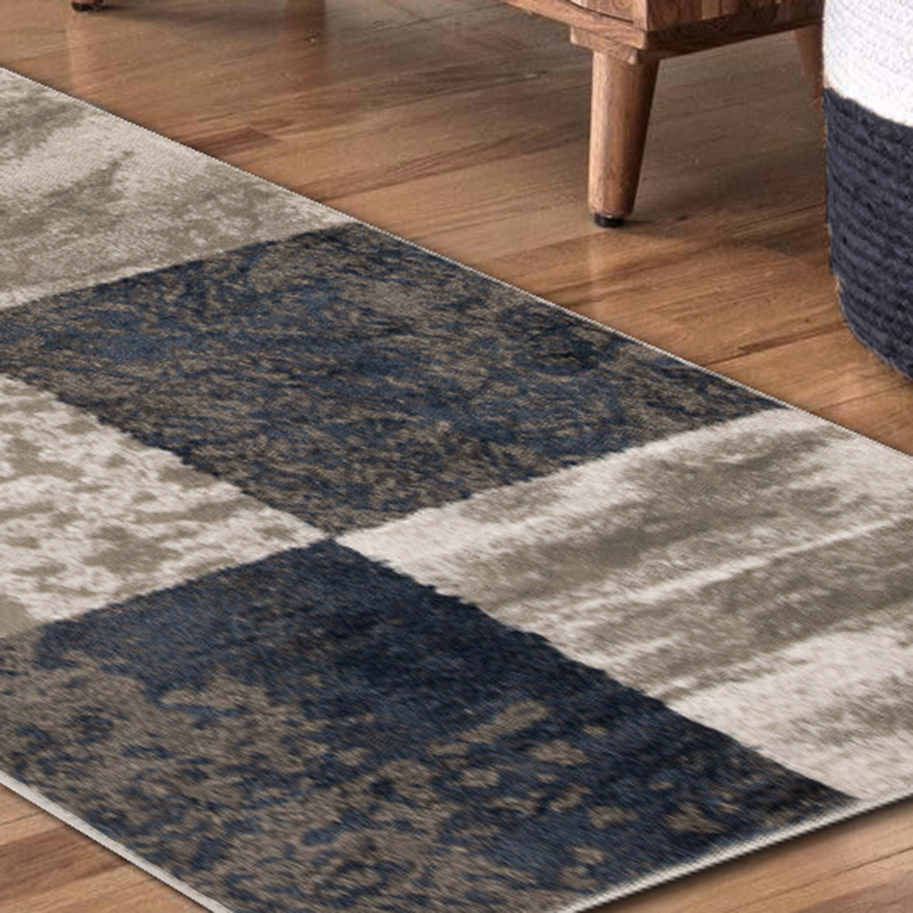 Brentwood Modern Abstract Indoor Area Rug - Soft Non-Slip Living Room Carpet for Bedroom, Dorm & Home Decor