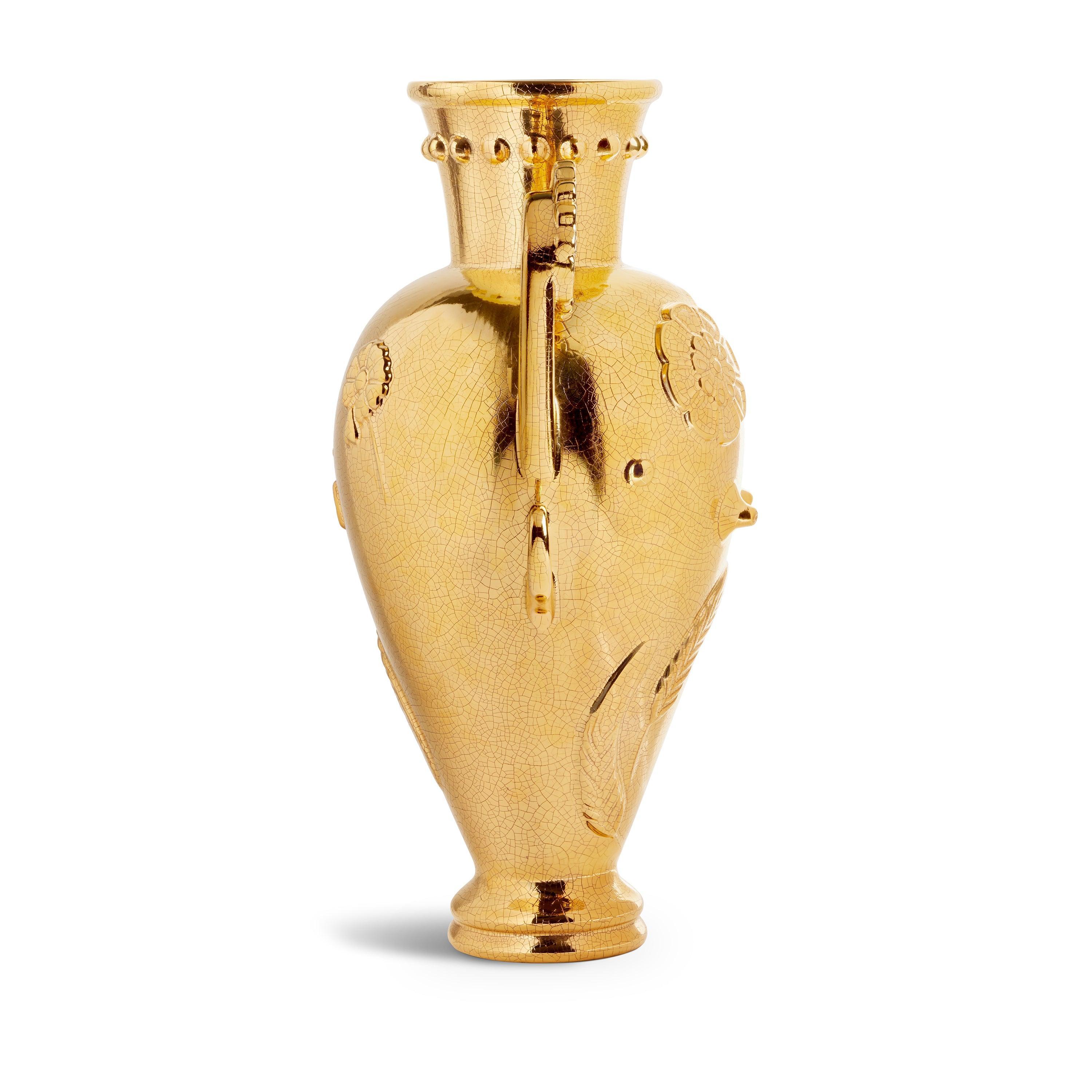 Exclusive Pantheon Persephone Gold Amphora Vase - Perfect for Greek Mythology Decor, Wedding Centerpieces & Luxury Home Accents