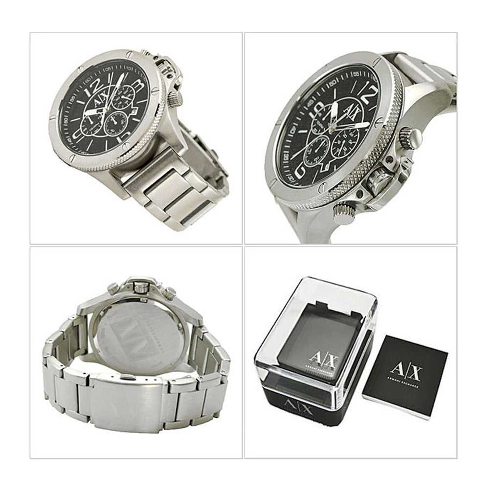 ARMANI EXCHANGE AX1501 Men's Chronograph Watch - Stainless Steel Case, Leather Strap - Perfect for Business, Casual & Formal Occasions
