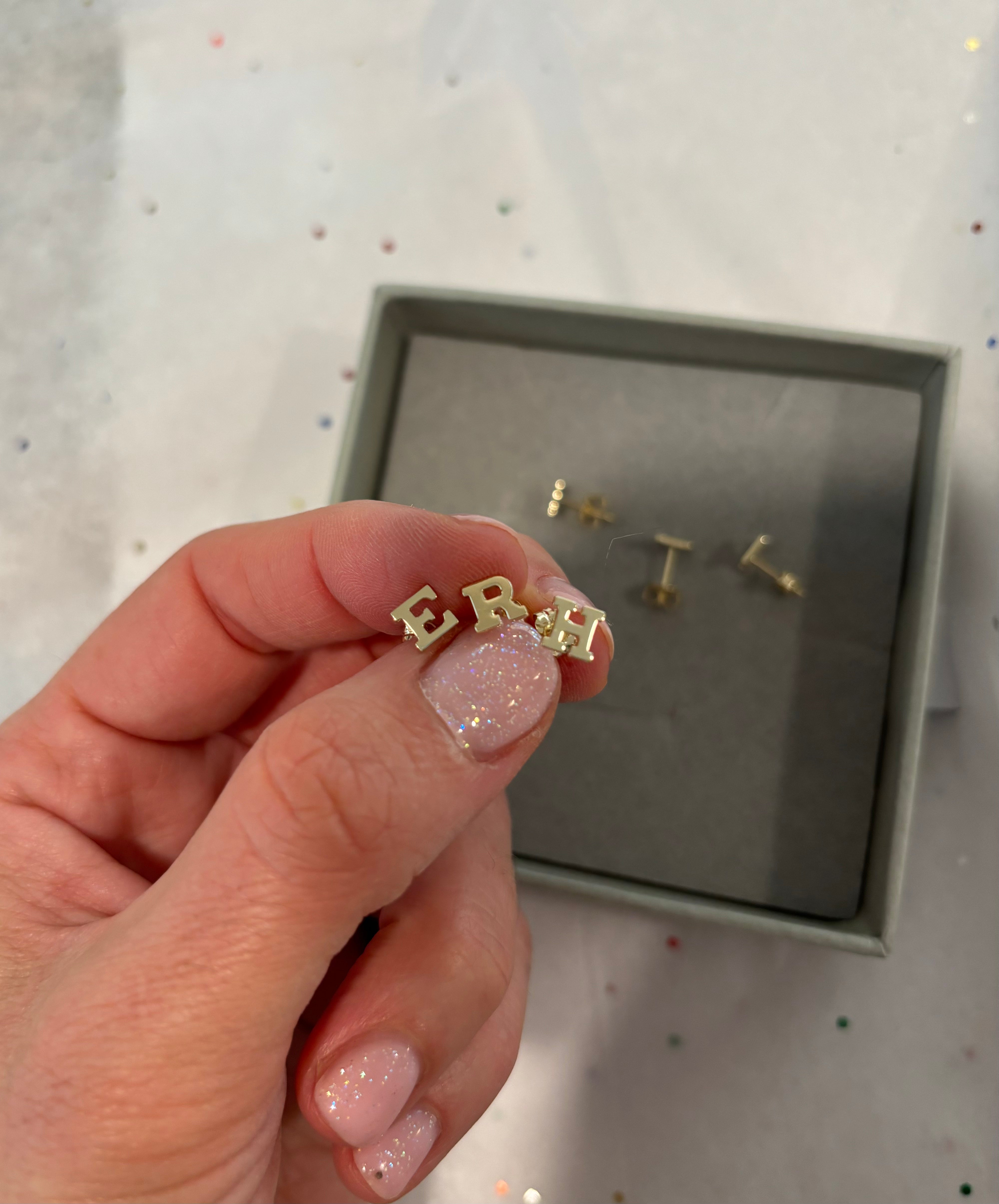 Gold Initial Stud Earrings - Personalized Monogram Letter Earrings for Women - Perfect for Gifts, Everyday Wear & Special Occasions
