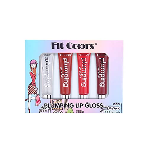 Simayixx Clear Lip Gloss Set - 4 Long Lasting Waterproof Colors with Glitter | Moisturizing Lip Glaze Makeup for Daily Wear & Special Occasions | Non-Fading Lip Care for Hydrated Shine