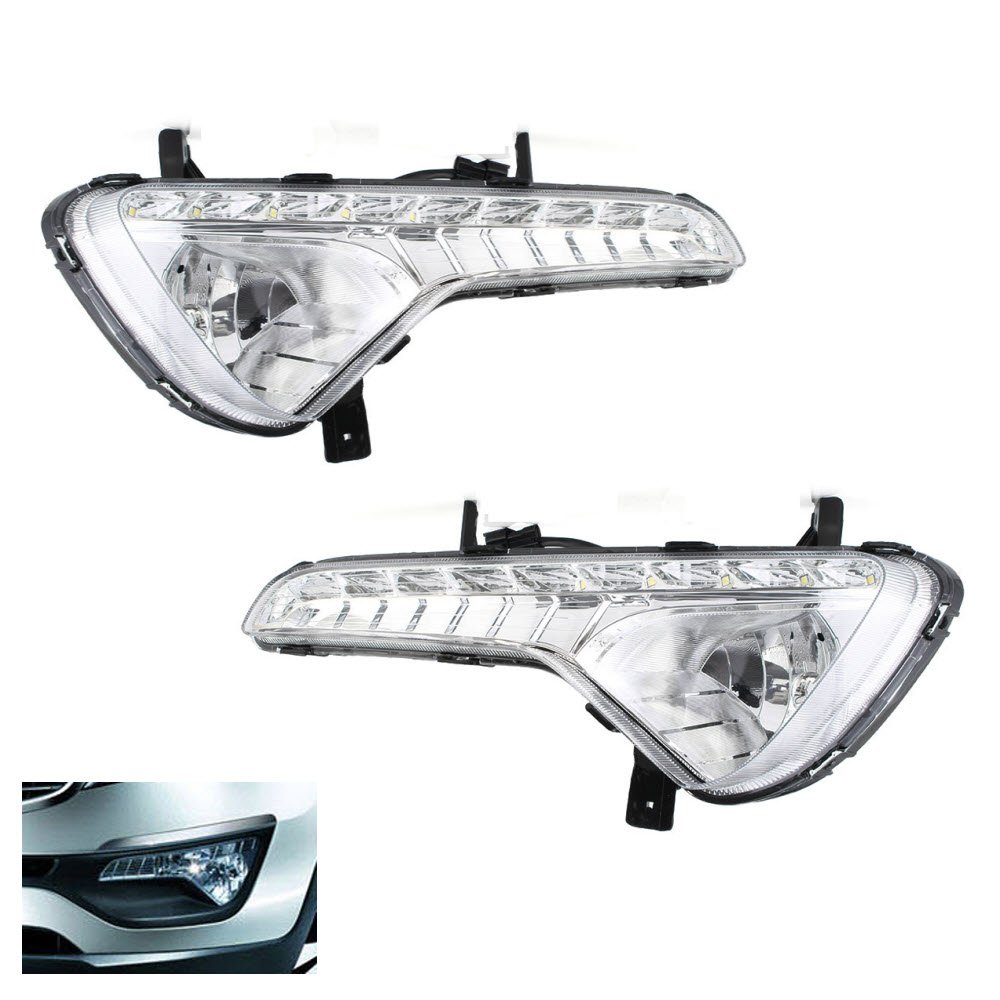 2010-2016 KIA Sportage SL LED Daytime Running Lights (DRL) & Fog Lamps - High Visibility for Safe Day & Night Driving