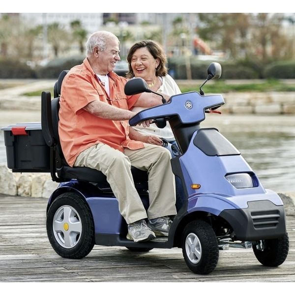 AFIKIM Afiscooter S 4 Wheel Mobility Scooter for Adults - Electric Powered Disability Scooter with Comfortable Seat & Long Battery Life - Perfect for Shopping, Travel & Outdoor Activities