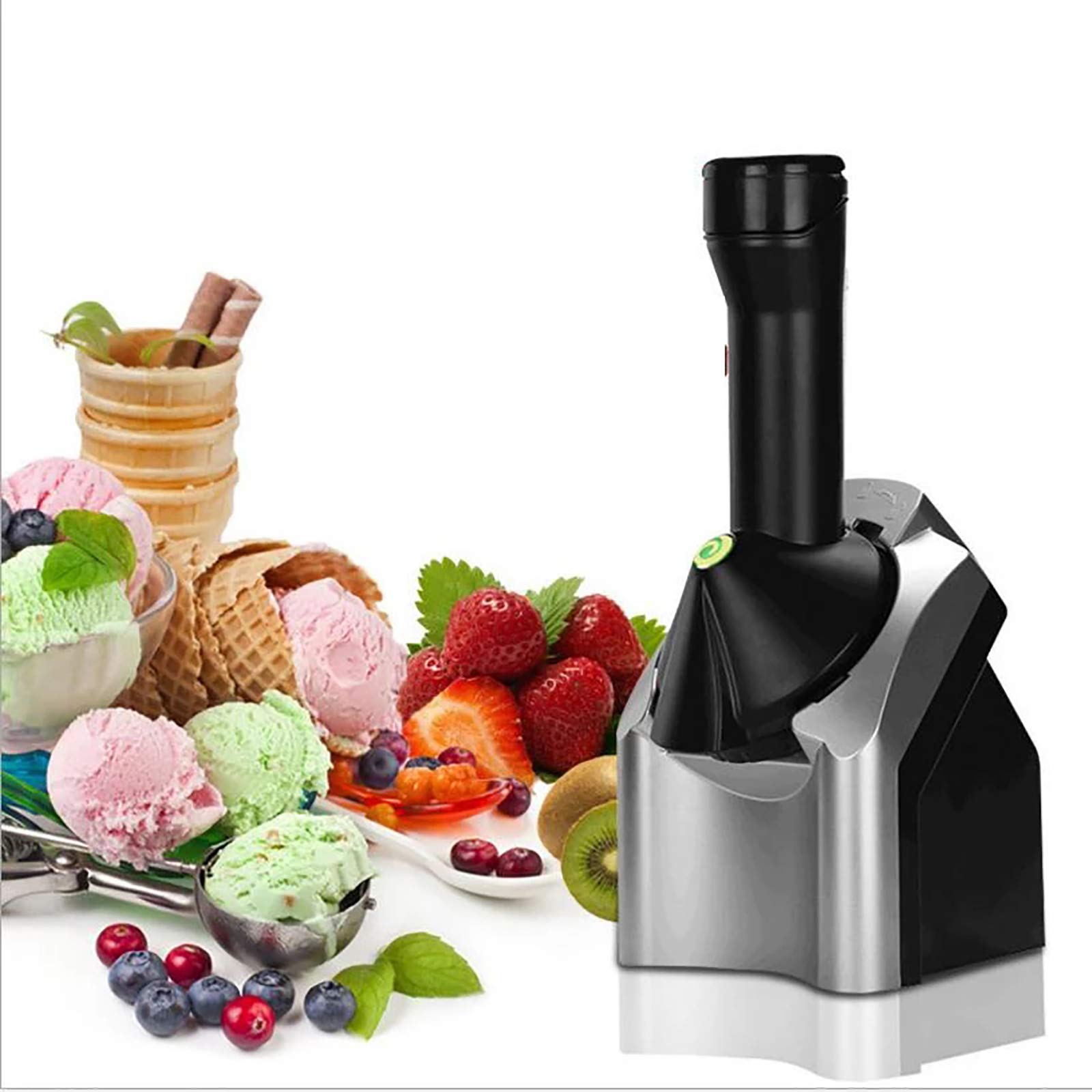 HQLCX Electric Ice Cream Maker Machine for Frozen Yogurt, Milkshake & Fruit Dessert - Perfect for Home, Parties & DIY Treats