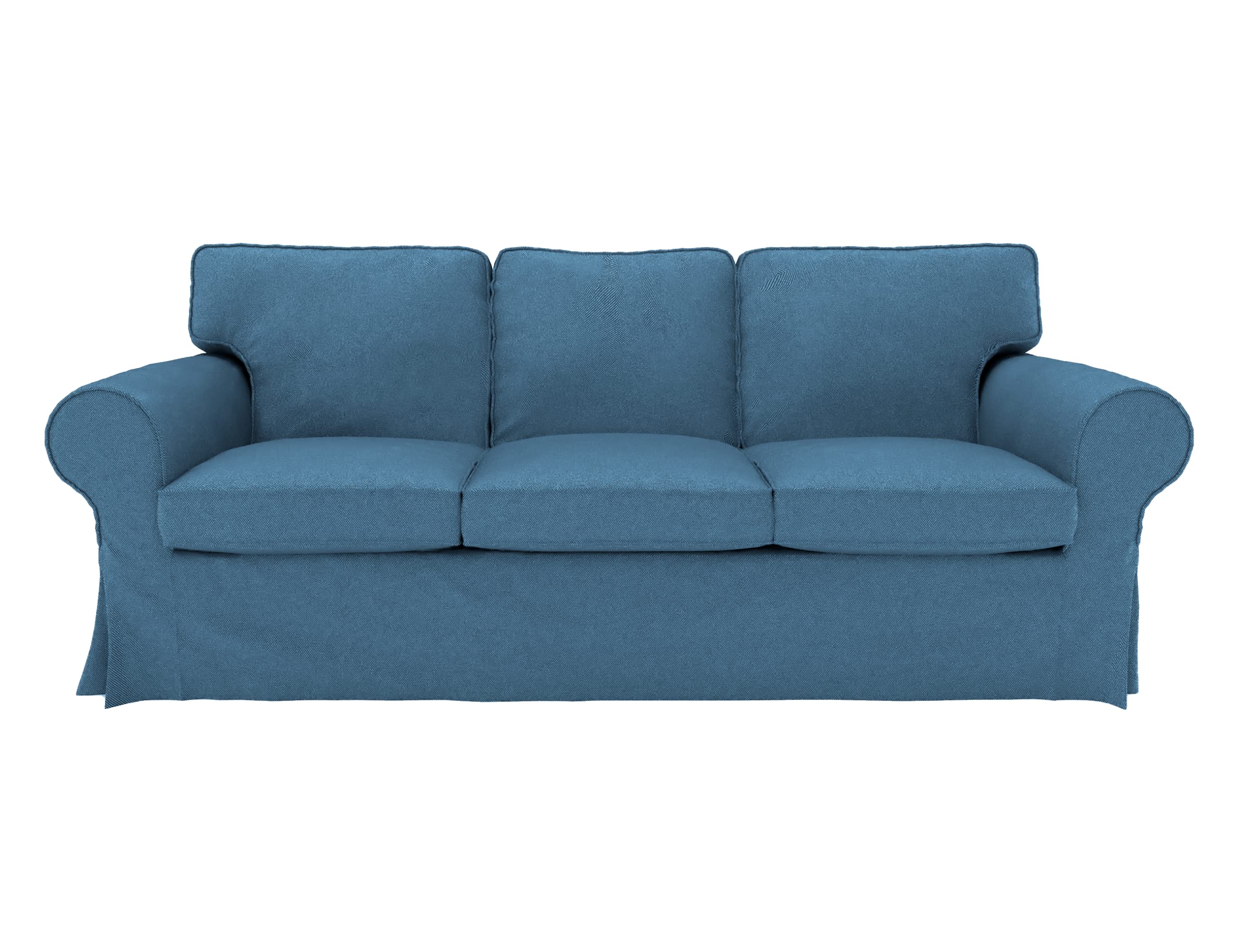 Stretchable Sofa Slipcover for IKEA Ektorp 3-Seater Couch - 3-Piece Cushion Covers Set (AF-30) - Perfect for Living Room, Family Room & Home Decor Protection