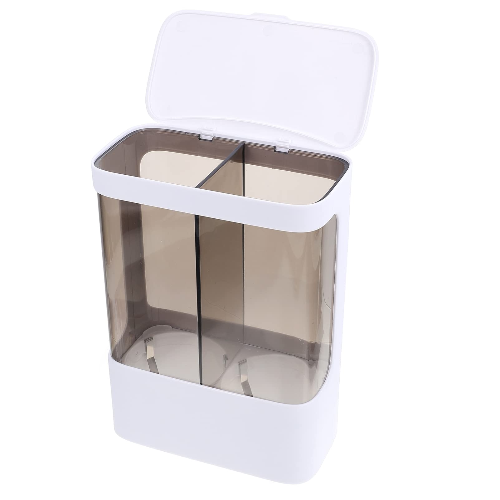 Wall Mounted Disposable Cup Dispenser - Double Tube Automatic Pull-Type Holder for Cone & Flat Bottom Cups | No Drilling Self-Adhesive Design | Perfect for Offices, Kitchens, Restaurants & Cafes
