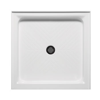 Americh A4836ST 48x36 Inch Single Threshold Shower Base - Durable Fiberglass Shower Pan for Bathroom Remodel, ADA Compliant & Slip-Resistant (Perfect for Modern Homes, Apartments, and Accessible Bathrooms)