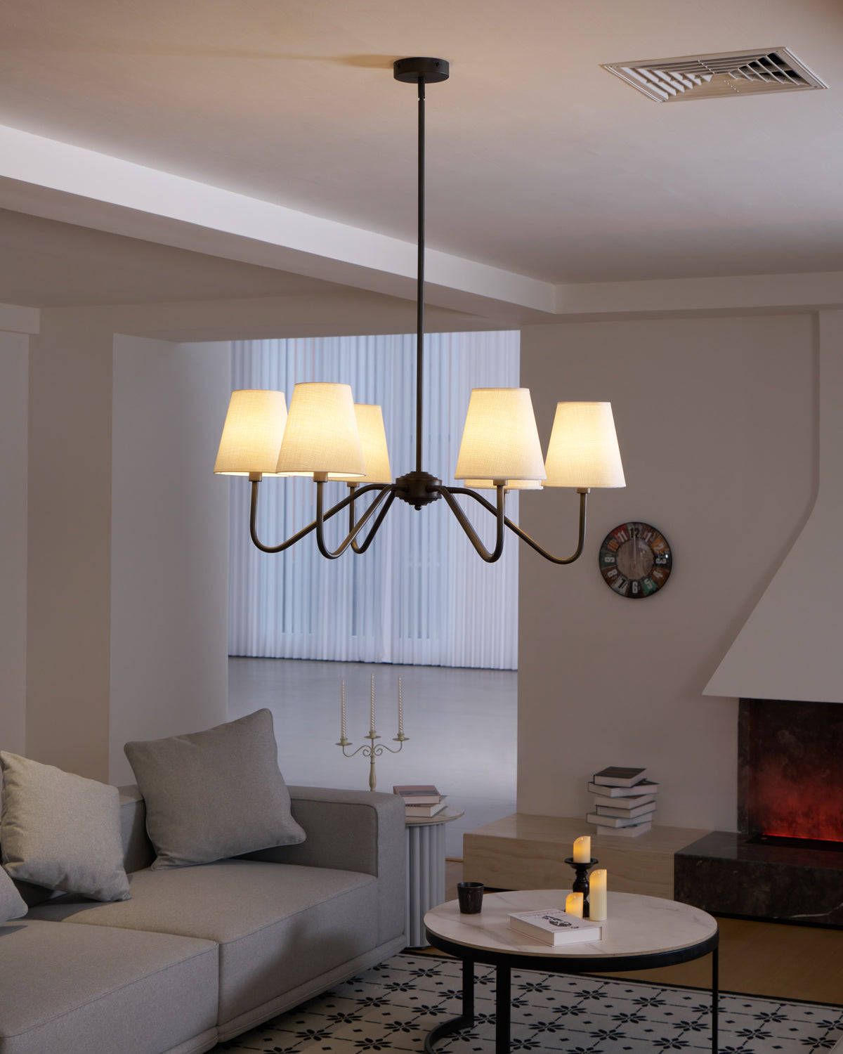 Elegant Black Crystal Chandelier - Modern Ceiling Light Fixture for Dining Room, Living Room & Bedroom Decor | Perfect for Home, Wedding & Restaurant Lighting