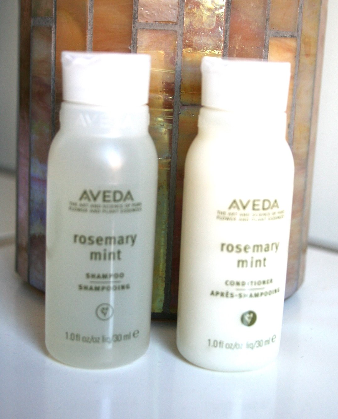 Aveda Rosemary Mint Purifying Shampoo & Weightless Conditioner Set - 1.7 oz Each | Sulfate-Free Hair Care for Dry Scalp & Frizz Control | Perfect for Daily Use & Travel