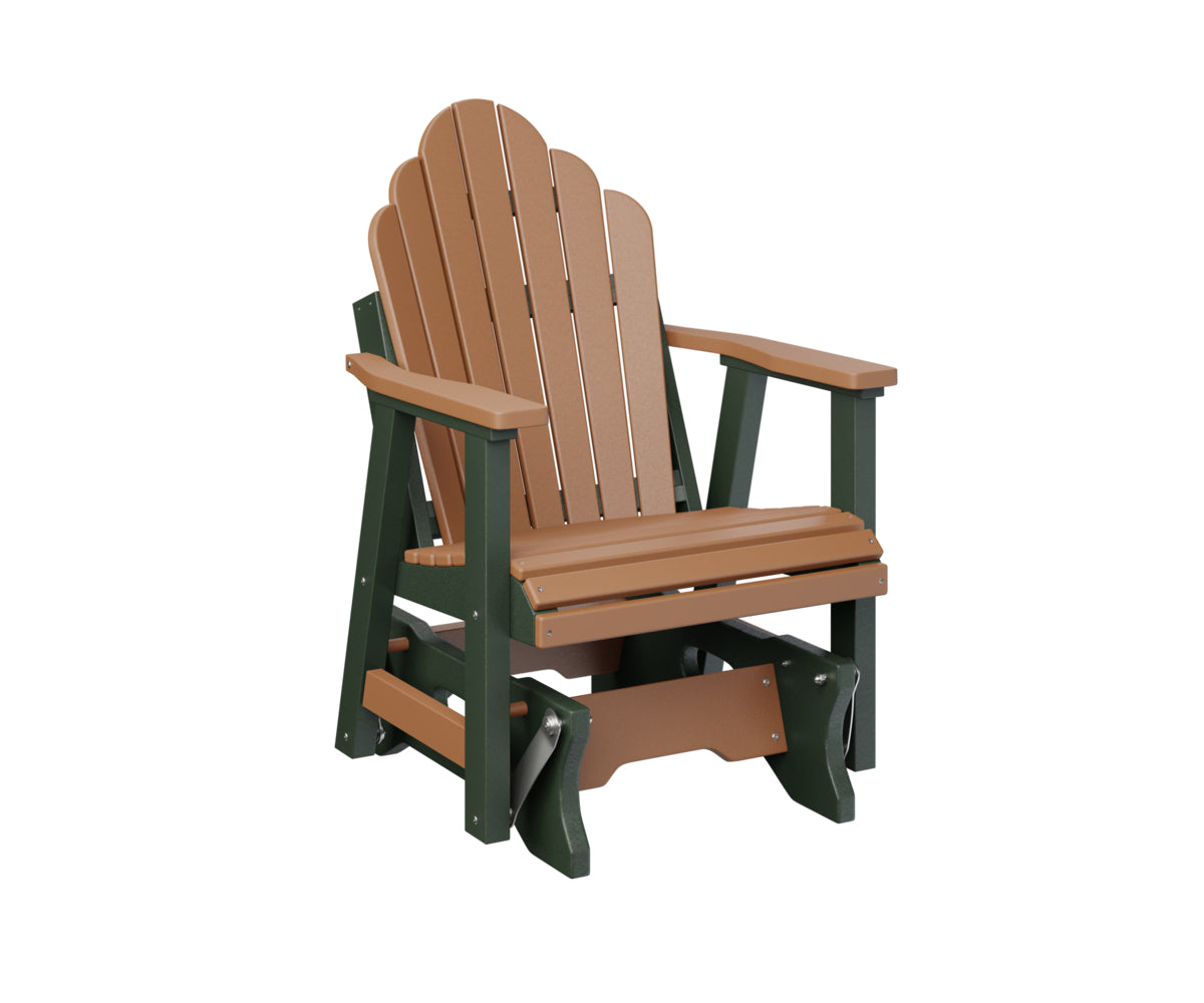 Berlin Gardens Cozi Back Single Glider - Comfortable Outdoor Rocking Chair for Patio, Porch & Garden Relaxation | Perfect for Reading, Lounging & Enjoying Nature