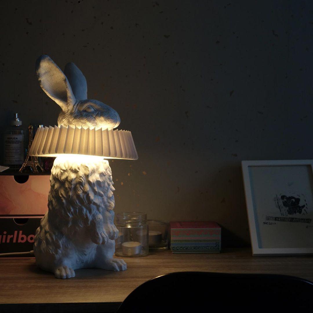 Rabbit X Table Lamp - Modern LED Night Light for Bedroom, Nursery, Kids Room - Soft Glow & Energy Efficient Lighting for Home Decor