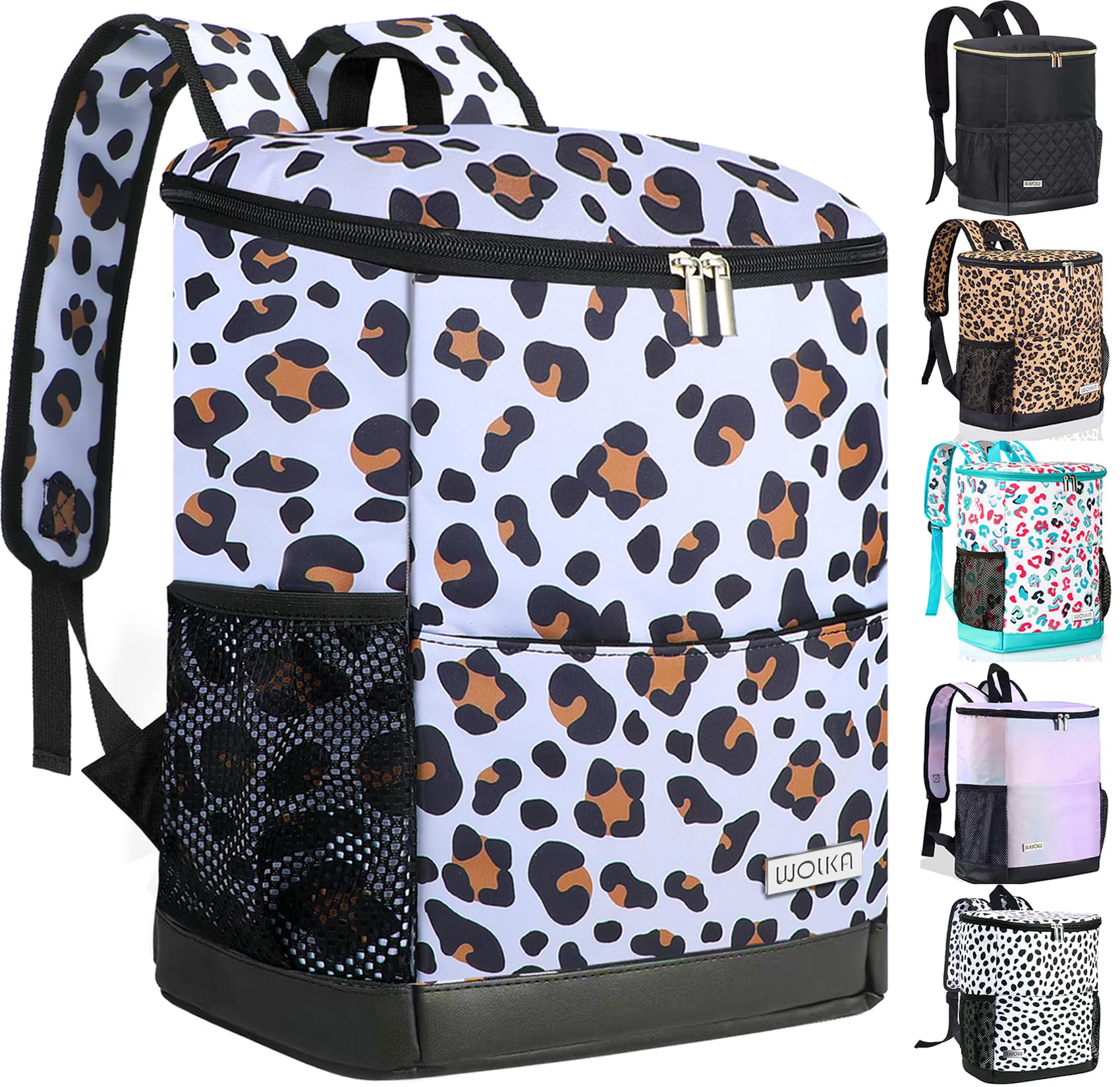 Wolka Insulated Cooler Backpack - 30 Can Capacity, Leak Proof & Waterproof Soft Sided Cooler Bag for Travel, Beach, Camping, Picnics & Lunch | Perfect for Outdoor Adventures, Work Commutes & Family Outings