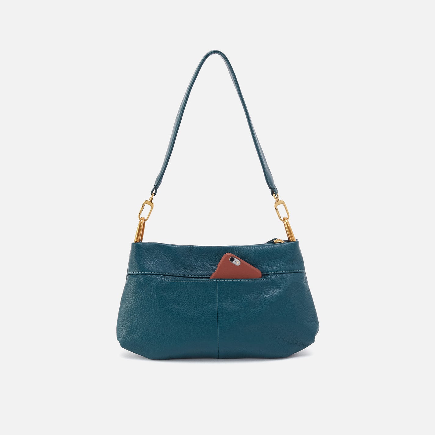 Premium Pebbled Leather Shoulder Bag in Midnight Teal - Stylish Crossbody Purse for Women, Work, Travel & Everyday Use