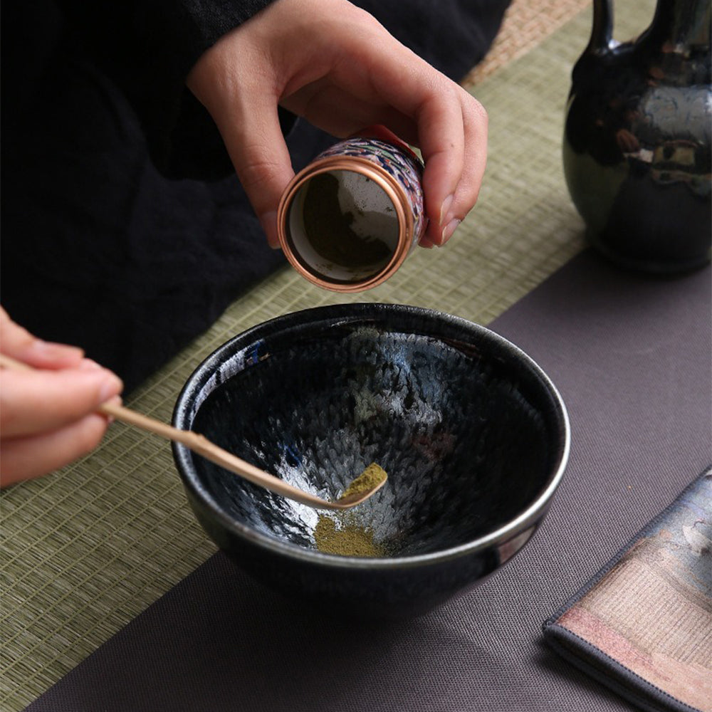 Premium Tenmoku Matcha Green Tea Set with Travel Bag - Authentic Japanese Ceremony Kit for Home, Office & Travel - Perfect Gift for Tea Lovers