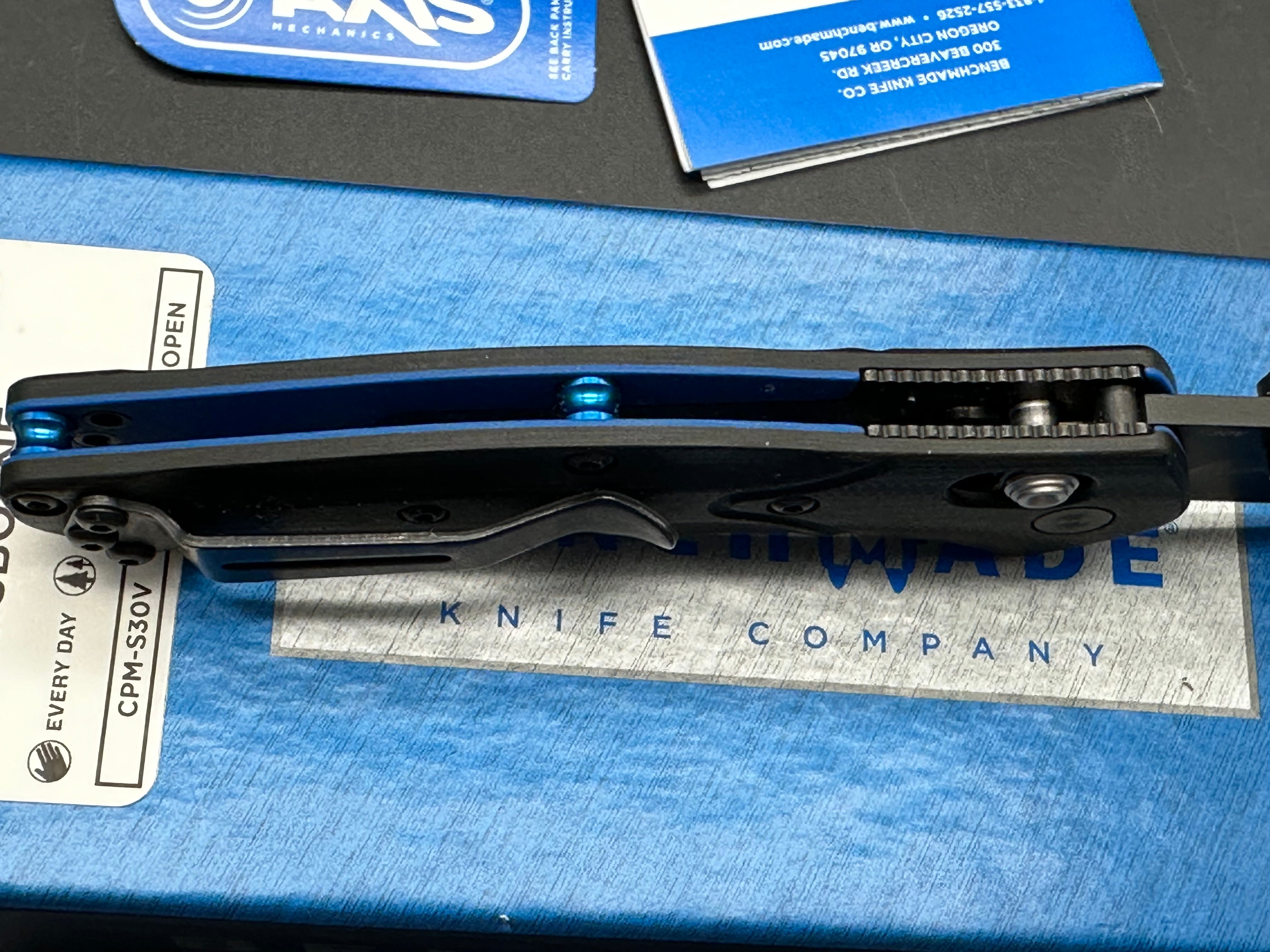 Benchmade 945BK-1 Mini Osborne AXIS Lock Folding Knife - Black G10 Handle, 2.9