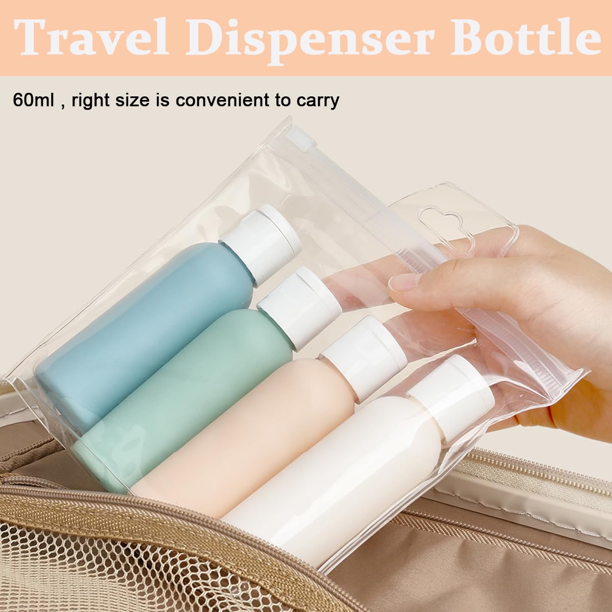MAYCREATE® 4-Pack 50ML Travel-Sized Bottles for Toiletries | Leak-Proof Soft PE Containers with Secure Lids | Portable Shampoo, Lotion & Cream Dispenser | Perfect for Hand Sanitizer, Gel & Cosmetics | Ideal for Air Travel, Gym & Vacation Essentials