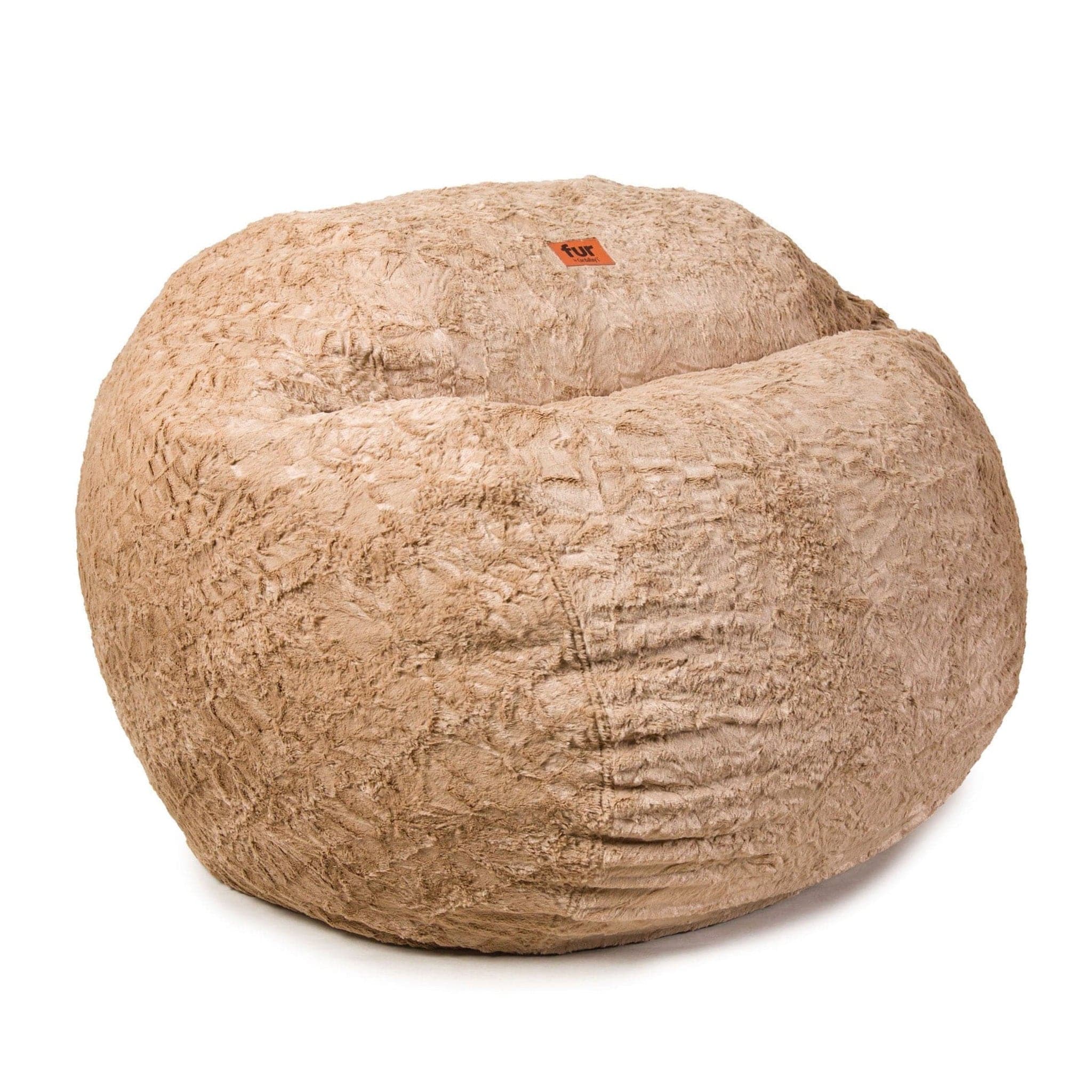 Luxury Queen Size Faux Fur Bean Bag Chair - Ultra Soft & Comfortable for Living Room, Bedroom, Game Room & Home Theater - Perfect for Relaxing, Lounging & Movie Nights