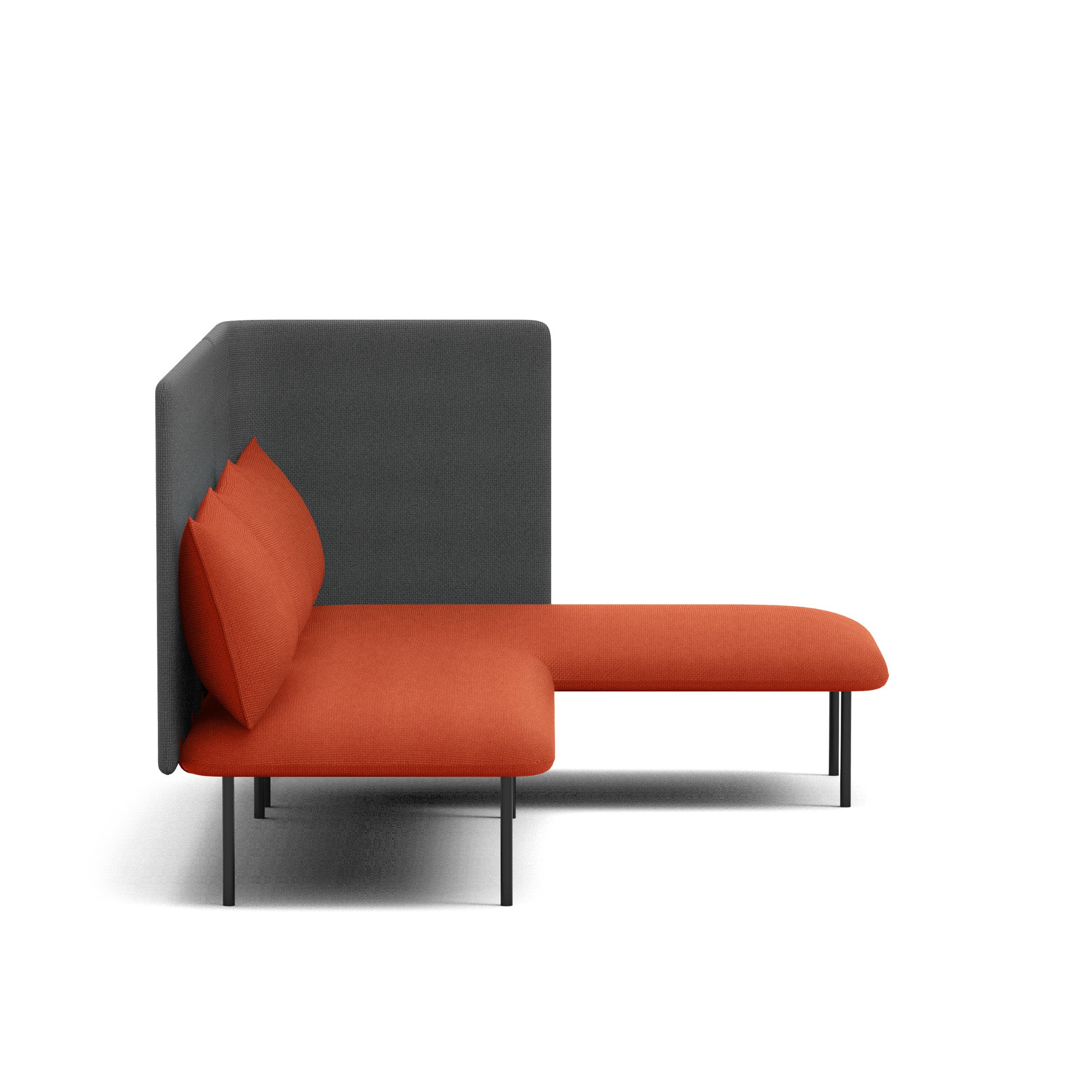 QT Adaptable Lounge Sofa with Right Chaise - Modular Sectional Couch for Living Room, Family Room & Small Spaces - Comfortable Modern L-Shaped Sofa Set with Reversible Chaise