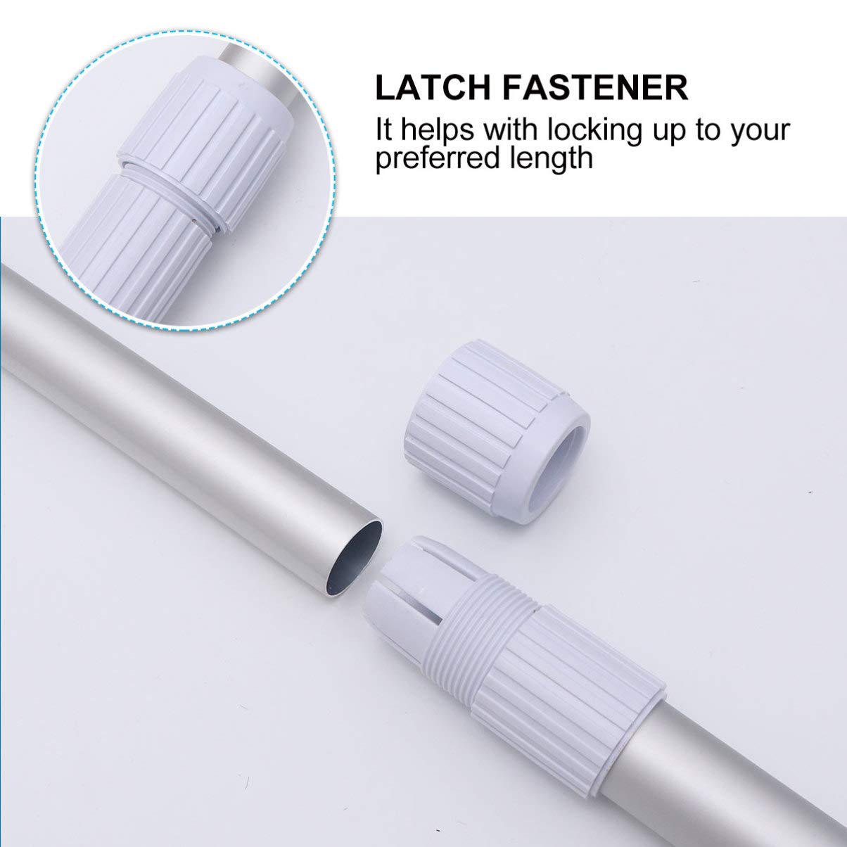 Professional Telescopic Pool Cleaning Pole - Extendable Mop Rod for Swimming Pools, Windows & Household Cleaning | Heavy Duty Vacuum Extension Pole with Net Attachment | Perfect for Pool Maintenance, Window Washing & Hard-to-Reach Areas