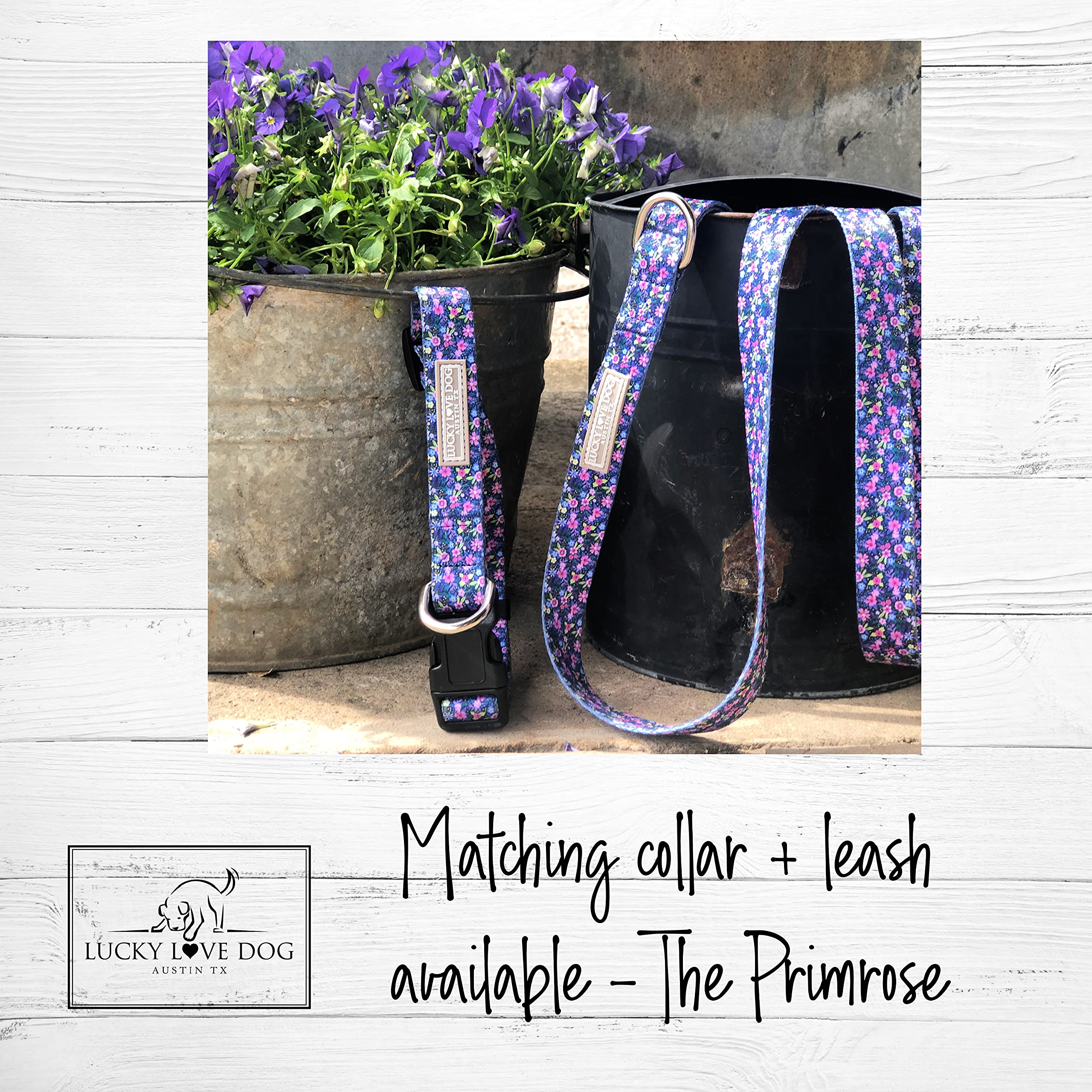No Pull Dog Harness - Adjustable & Easy Walk Pet Harness for Small Medium Large Dogs - X-Small Primrose Floral Pattern (Black & Purple) - Perfect for Training, Walking & Outdoor Adventures