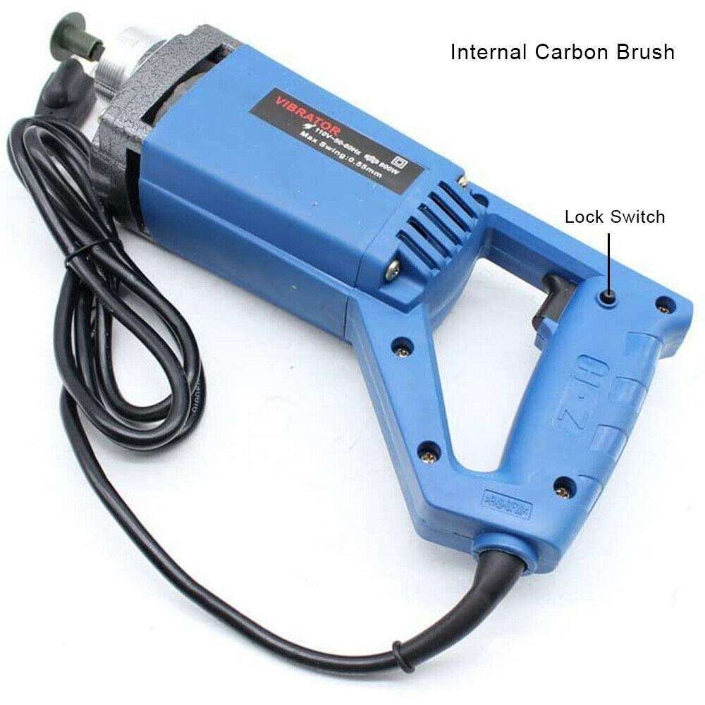 800W 110V Electric Handheld Concrete Vibrator - Portable Power Tool for Construction, Removing Air Bubbles in Concrete - Perfect for DIY Projects, Foundation Work, and Professional Construction Sites