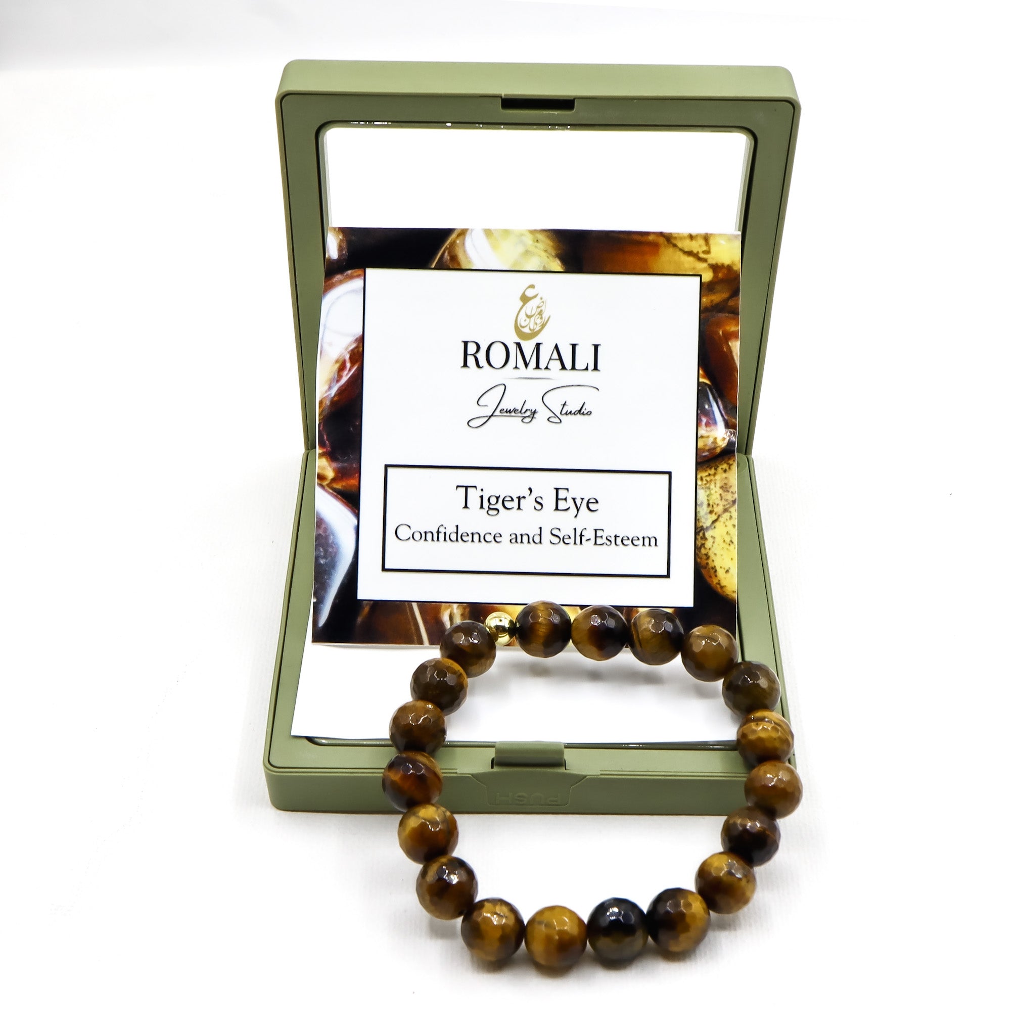 Tiger's Eye Bracelet for Women & Men - Natural Stone Beaded Bracelet for Confidence, Protection & Positive Energy - Perfect for Meditation, Yoga & Daily Wear