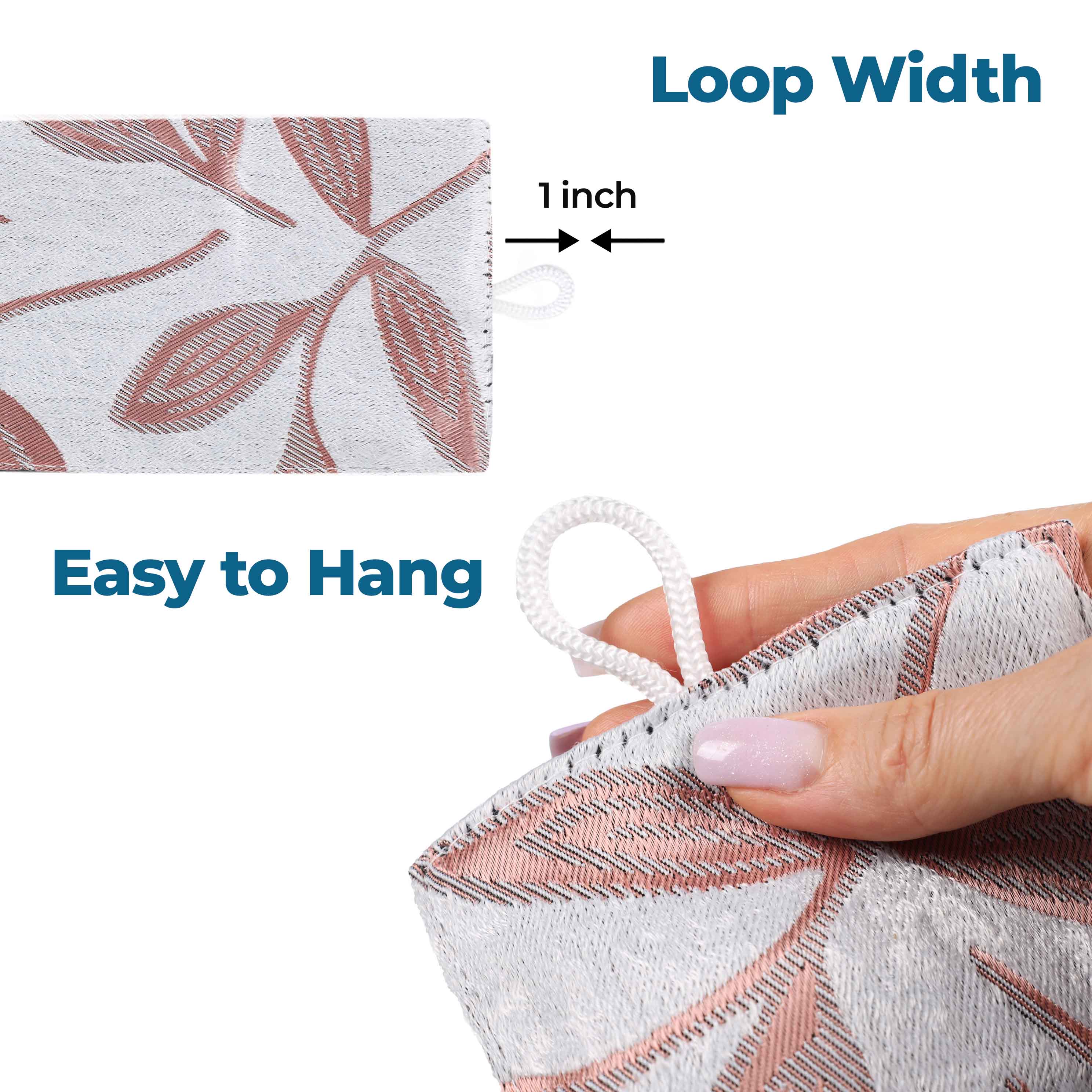 Blackout Curtains for Bedroom - Set of 2 Panels, 100% Room Darkening Thermal Insulated Drapes with Leaves Pattern - Perfect for Nursery, Home Theater & Light Sleepers