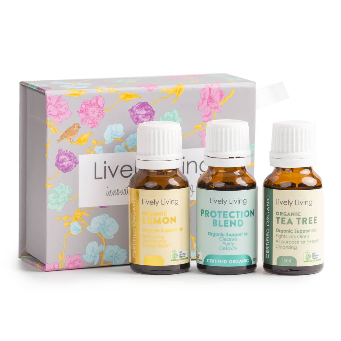 3x 15ml Organic Essential Oils Set - Spring Wellness Aromatherapy for Relaxation, Diffuser & Massage Use