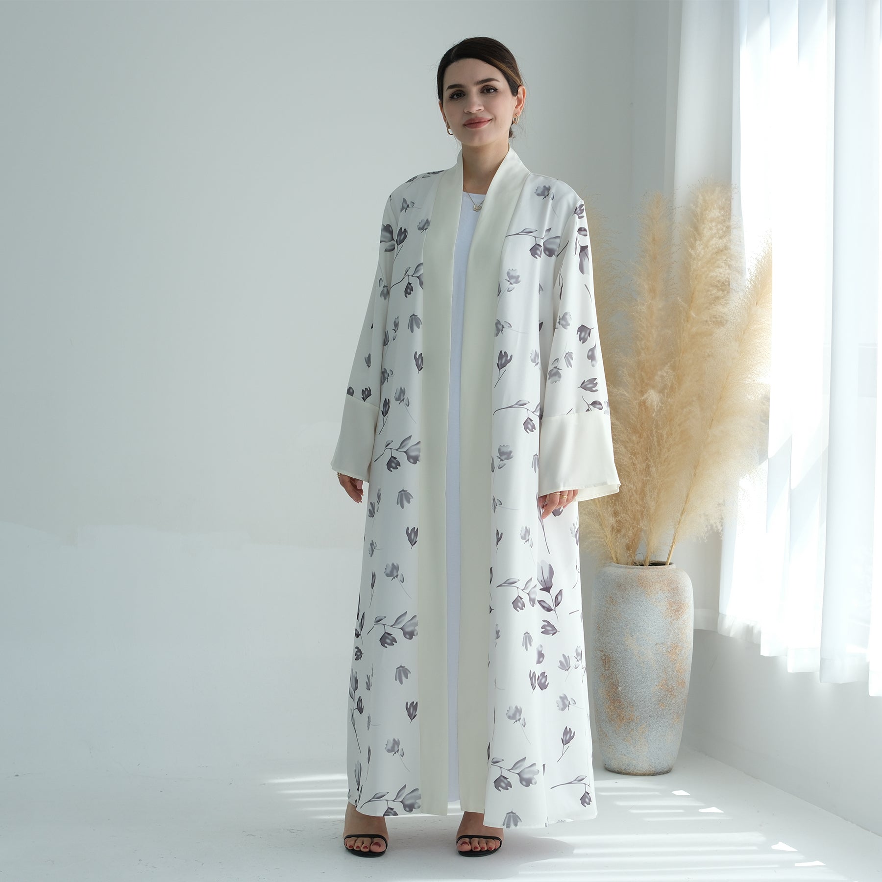 Flora 2 Piece Abaya Set - Premium White Muslim Prayer Dress for Women | Modest Islamic Clothing for Prayer, Mosque & Special Occasions