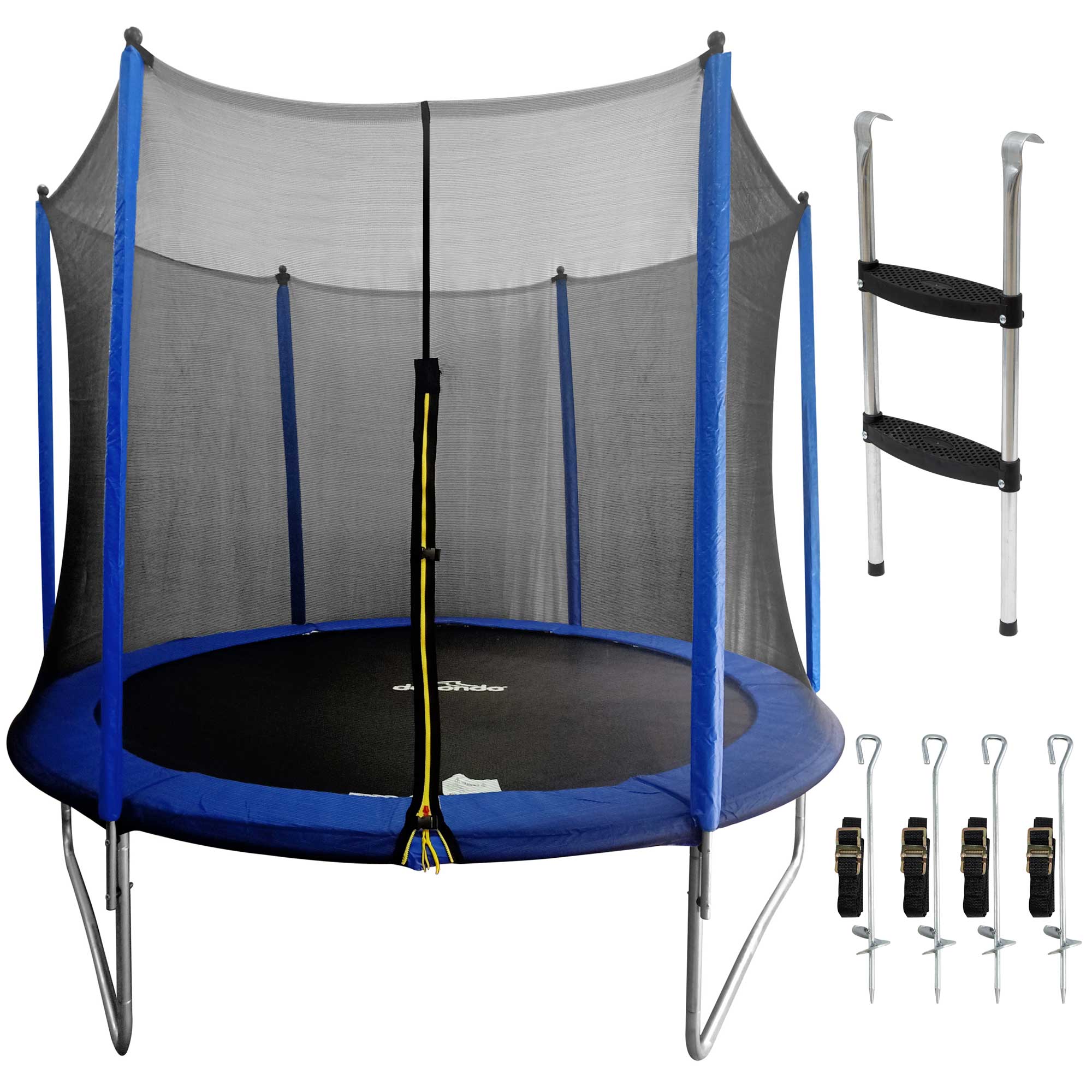 10ft Heavy Duty Outdoor Trampoline for Kids with Safety Enclosure Net - Includes Anchor Kit & Ladder DL94 | Durable Backyard Bounce Fun for Children's Playtime & Exercise