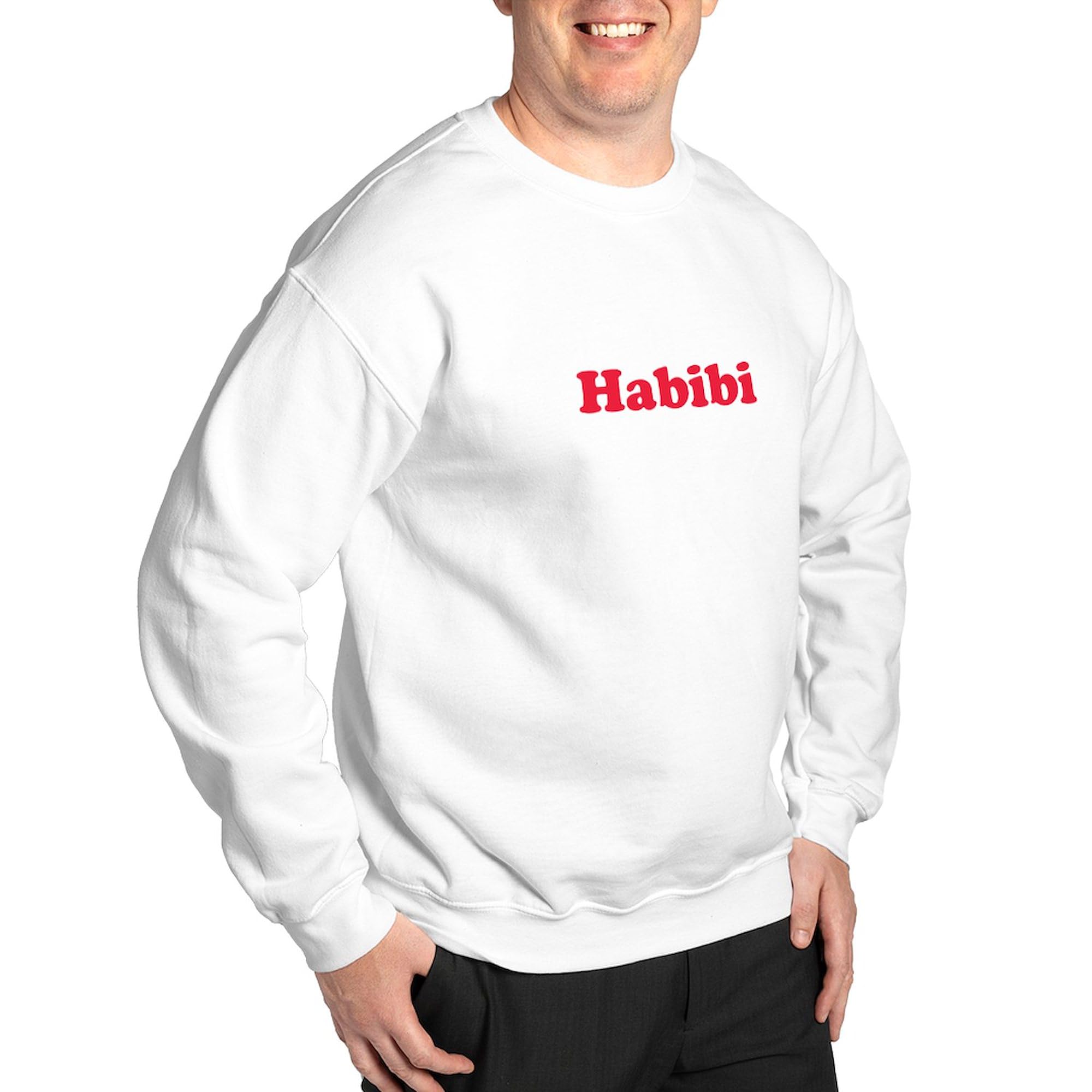 Habibi Sweatshirt - Classic Crew Neck Lightweight Pullover for Men & Women | Cozy Casual Wear for Coffee Dates, Street Style & Lounge Comfort
