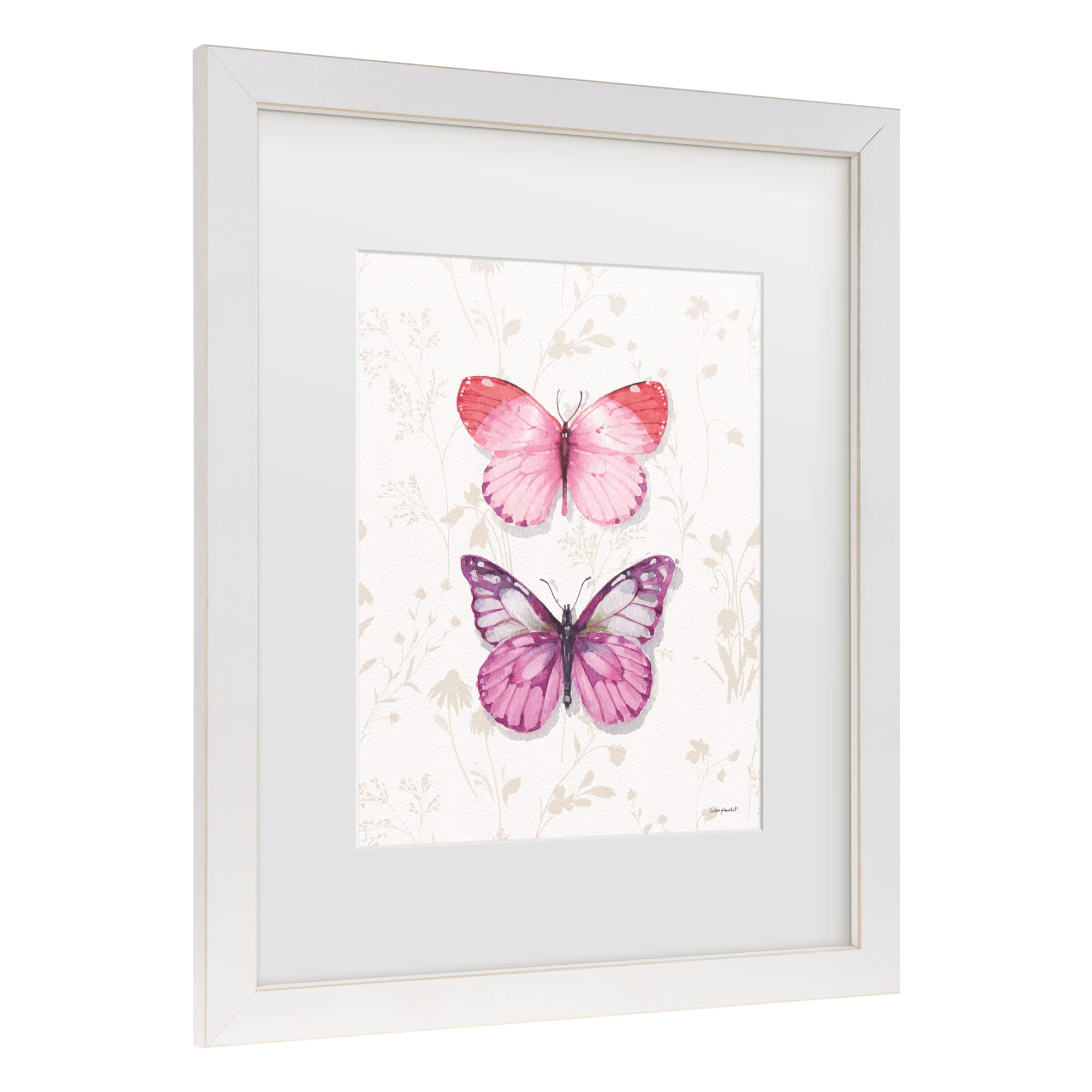 Lisa Audit 'Obviously Pink 10A' Floral Canvas Wall Art Print - Modern Pink Flower Painting for Living Room, Bedroom & Office Decor